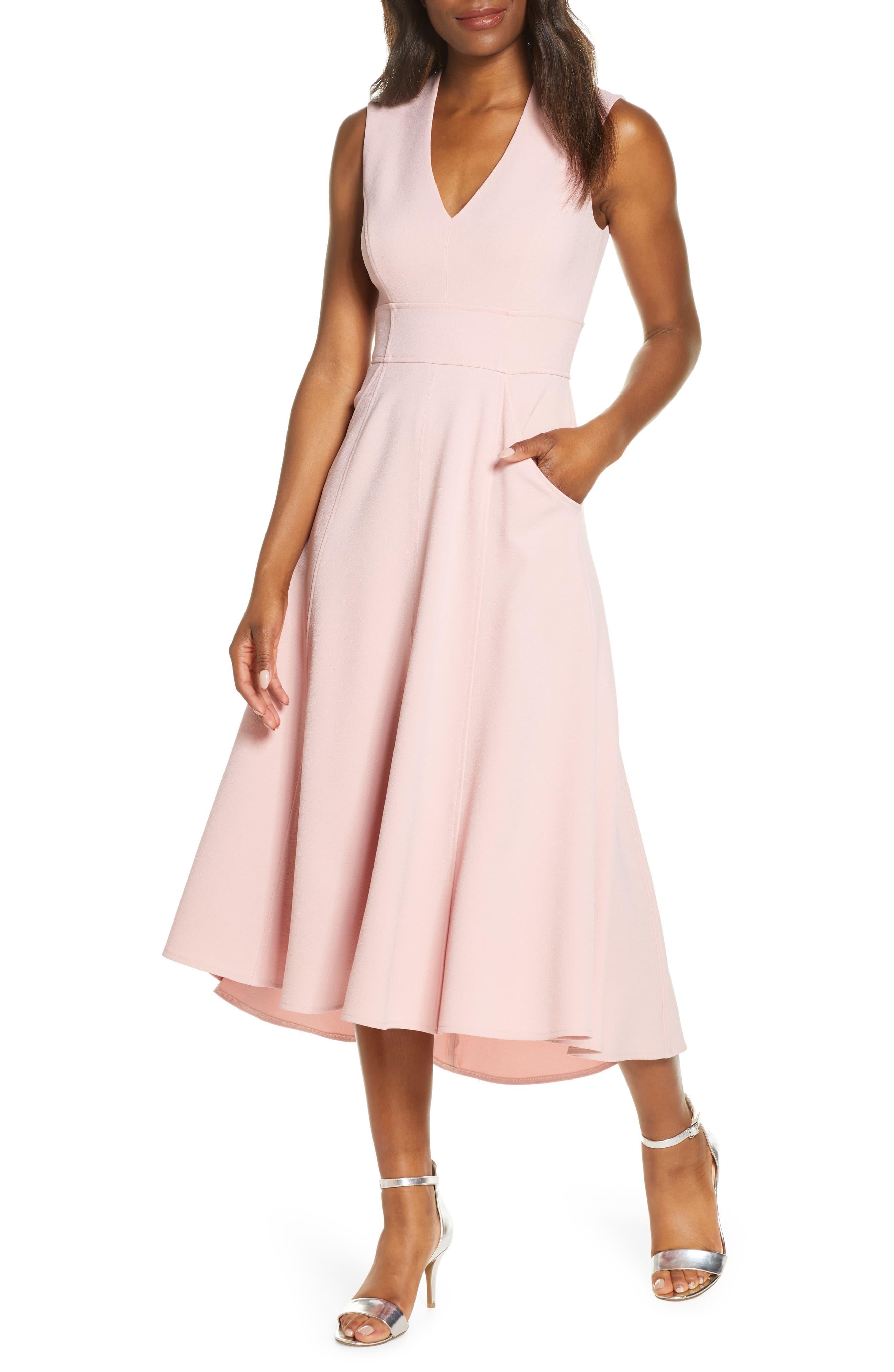 Eliza J High/low Fit & Flare Dress in Blush (Pink) - Save 60% - Lyst