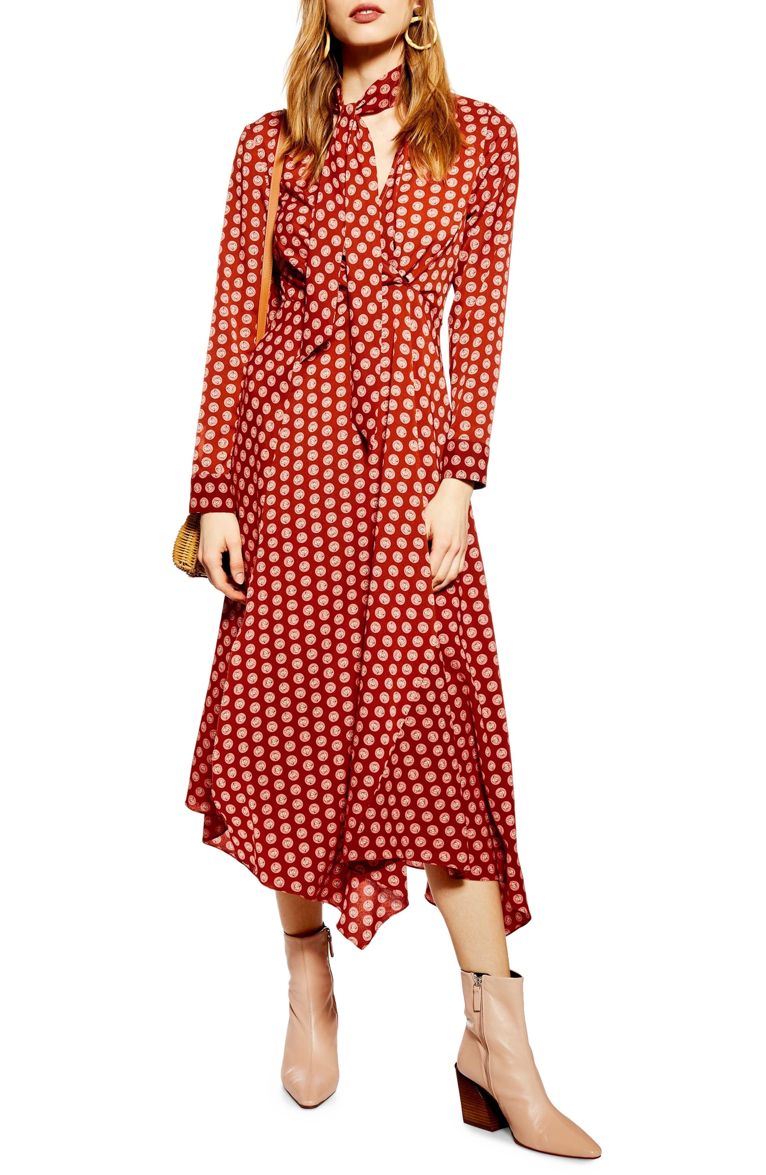 horse print midi dress