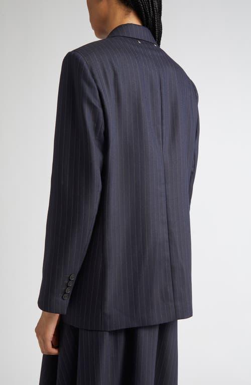 ジャケット Golden  Single-Breasted Pinstriped Jacket Golden Goose Golden Single Breasted Blazer Dark Blue