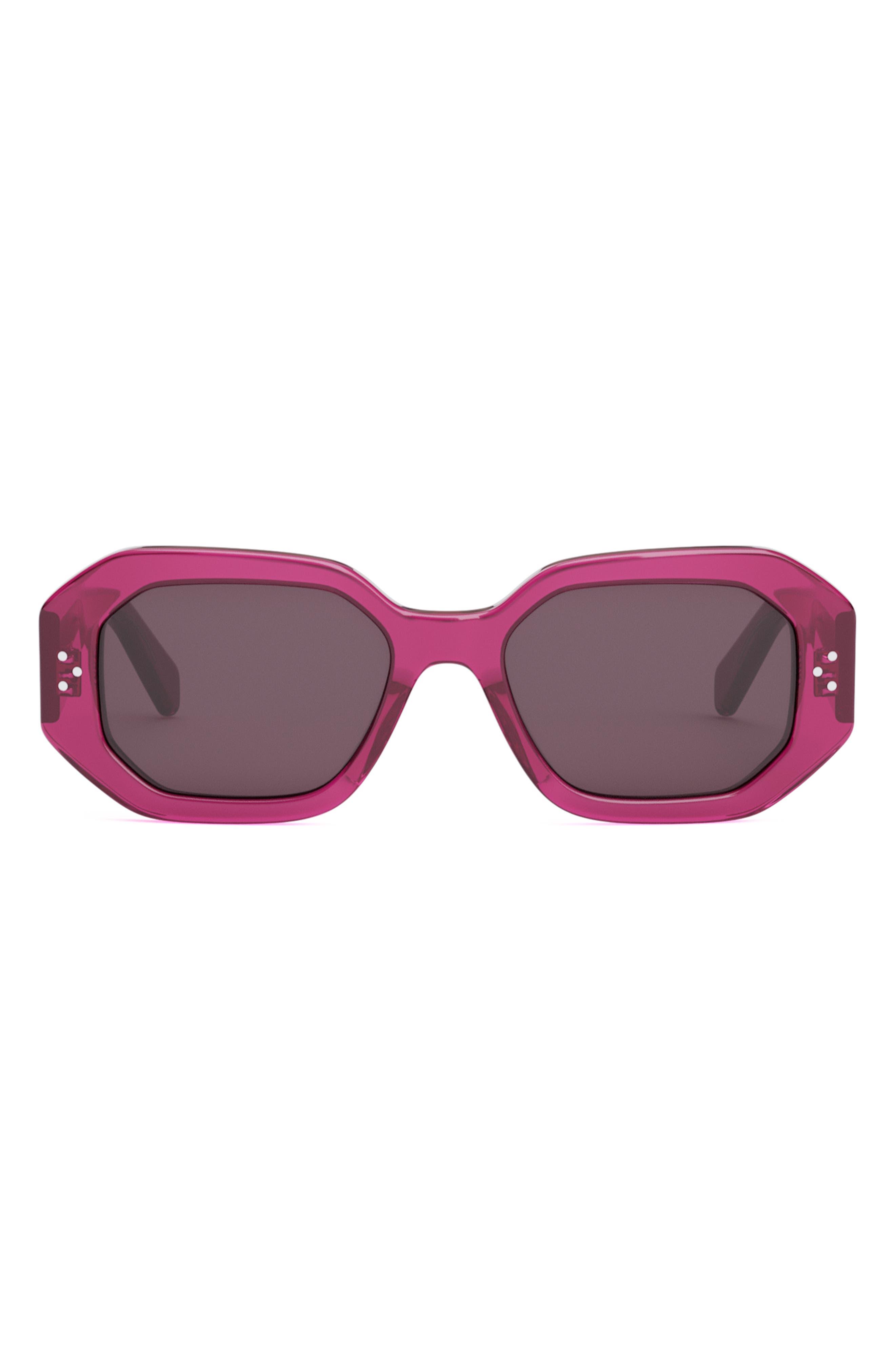 Celine Bold 3 Dots 53mm Geometric Sunglasses in Purple | Lyst