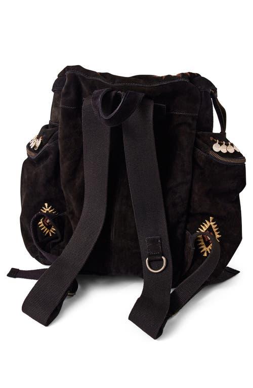 Free People We The Free Versaille Embroidered Suede Backpack in Black Lyst