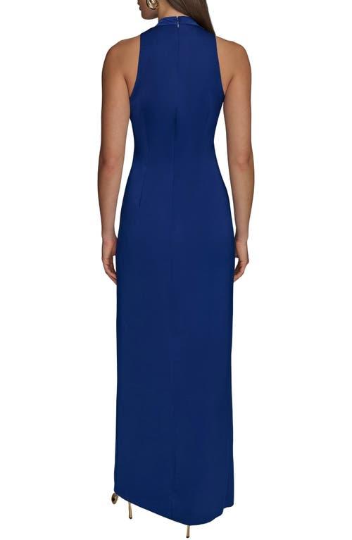 knee length dresses for ladies Black Satin Maxi Dress with Front Twist
