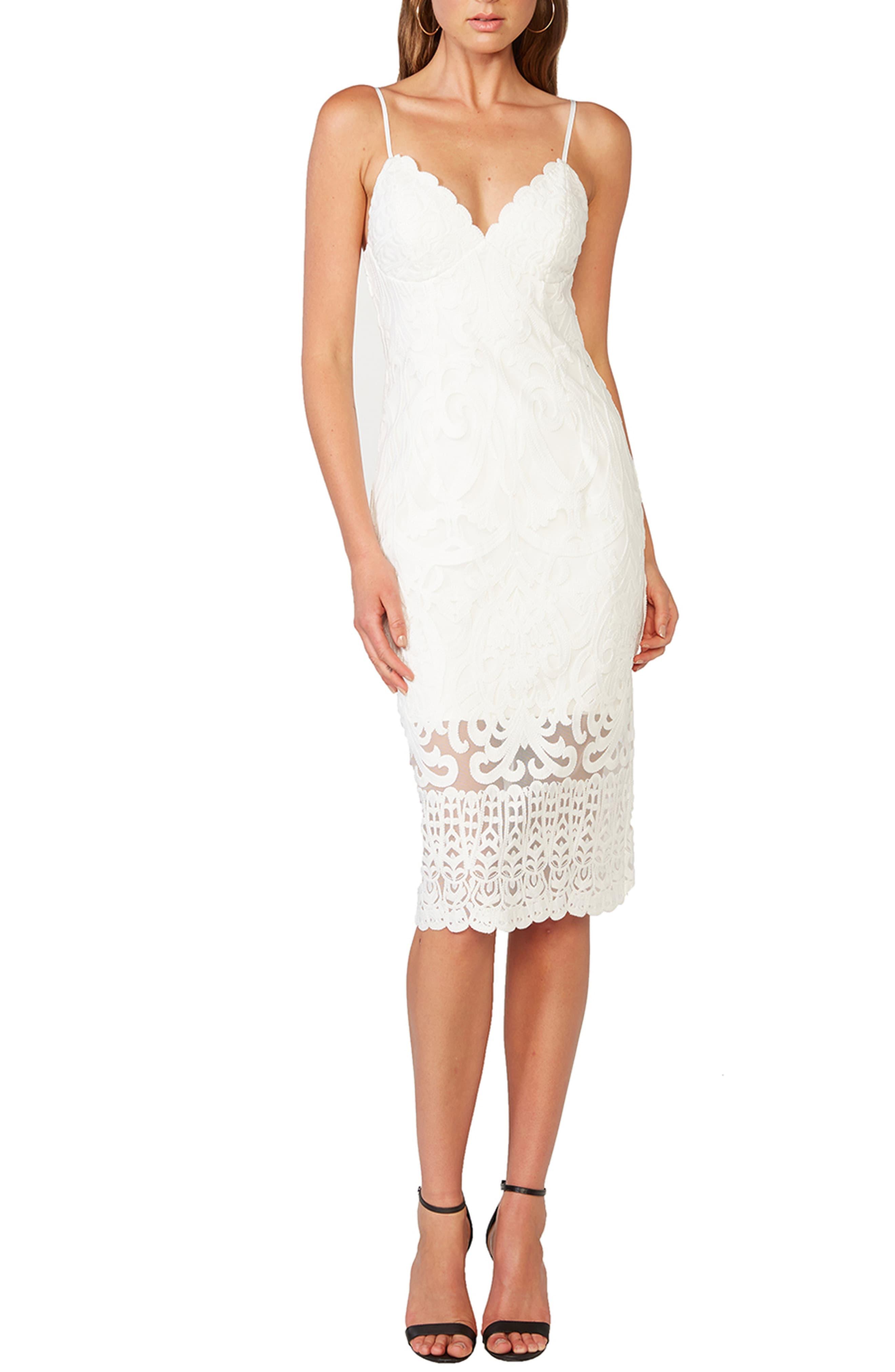 gia lace pencil dress