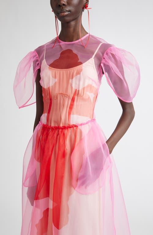 〓Simone Rocha〓pink×red flower刺繍チュール ドレス 〓Simone Rocha〓pink×red flower刺繍チュール ドレス - メルカリ