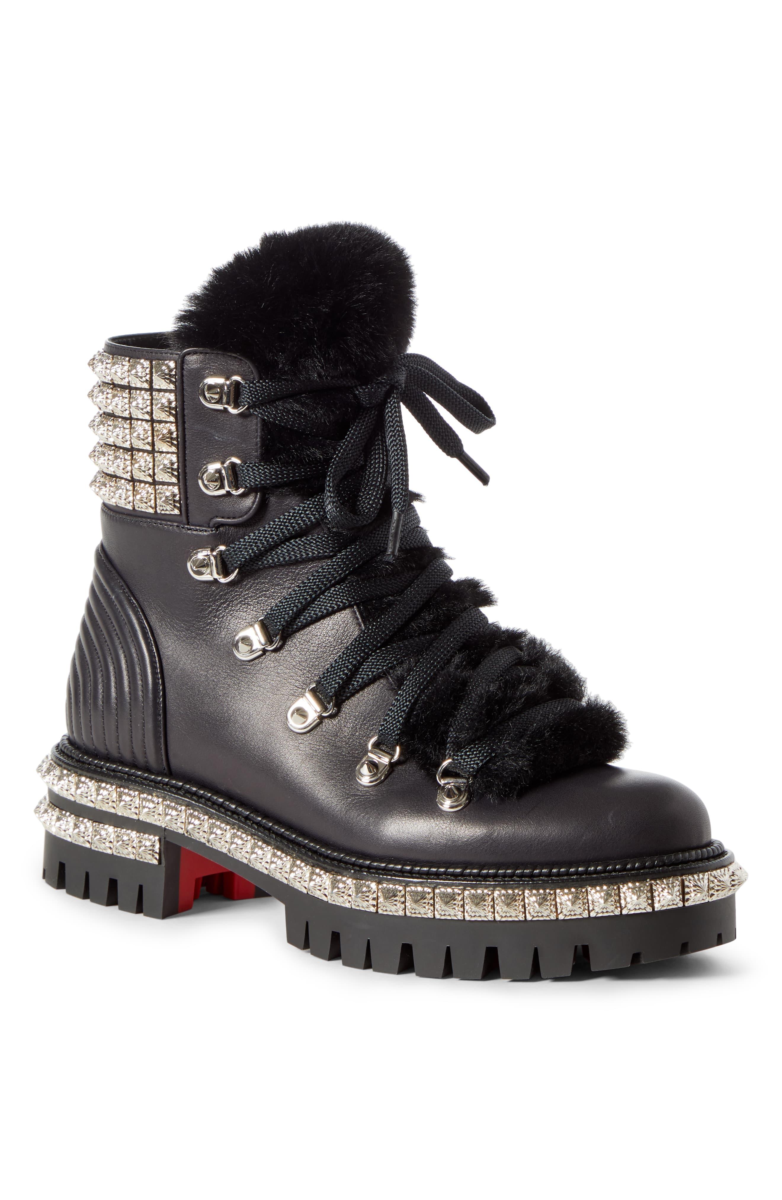 louboutin fur boots