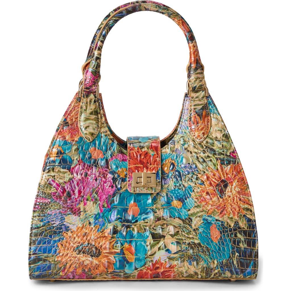 Brahmin Adrian Croc Embossed Leather Shoulder Bag in Blue Lyst