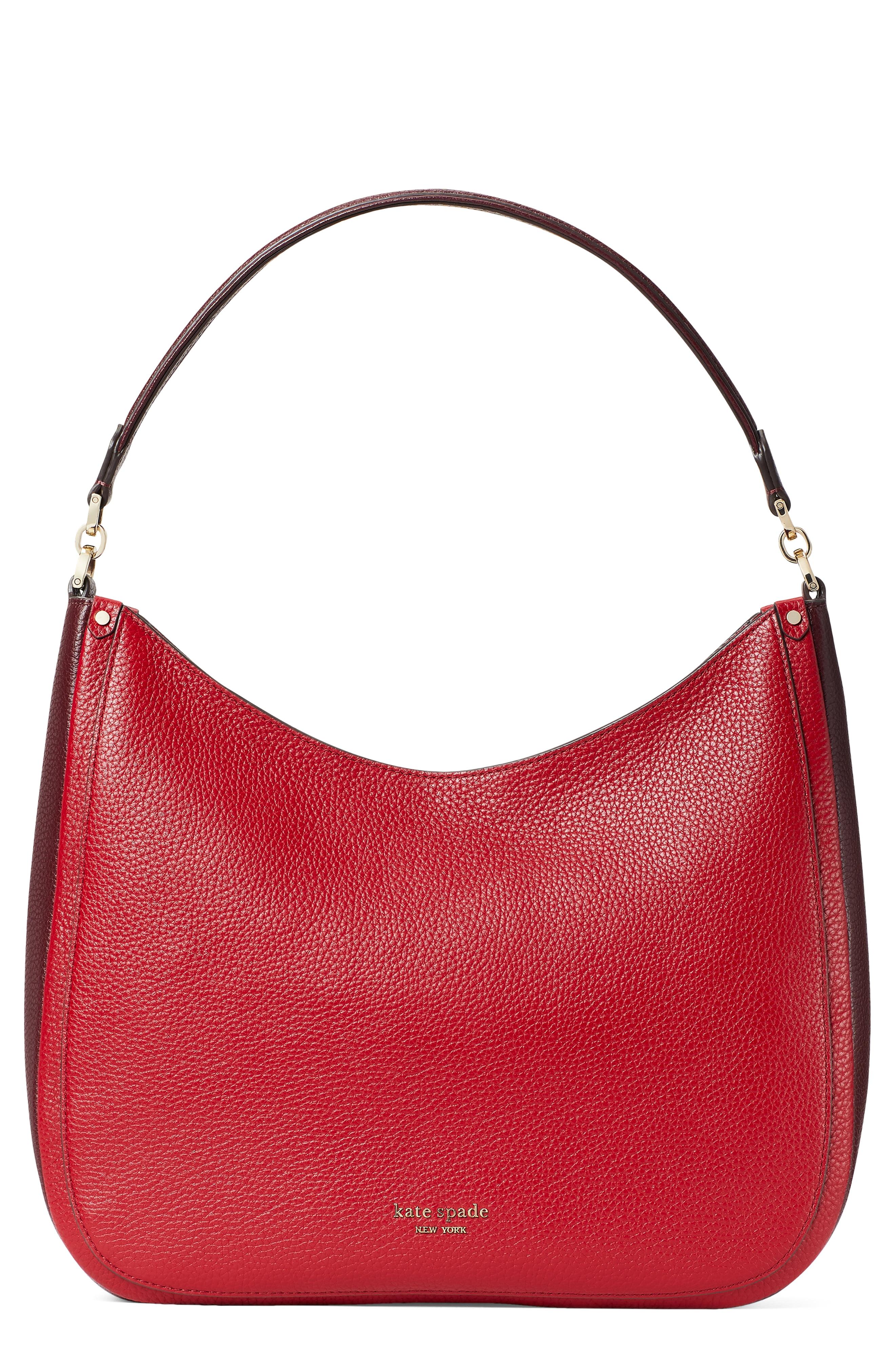 Kate Spade Roulette Large Leather Hobo Bag in Red - Lyst
