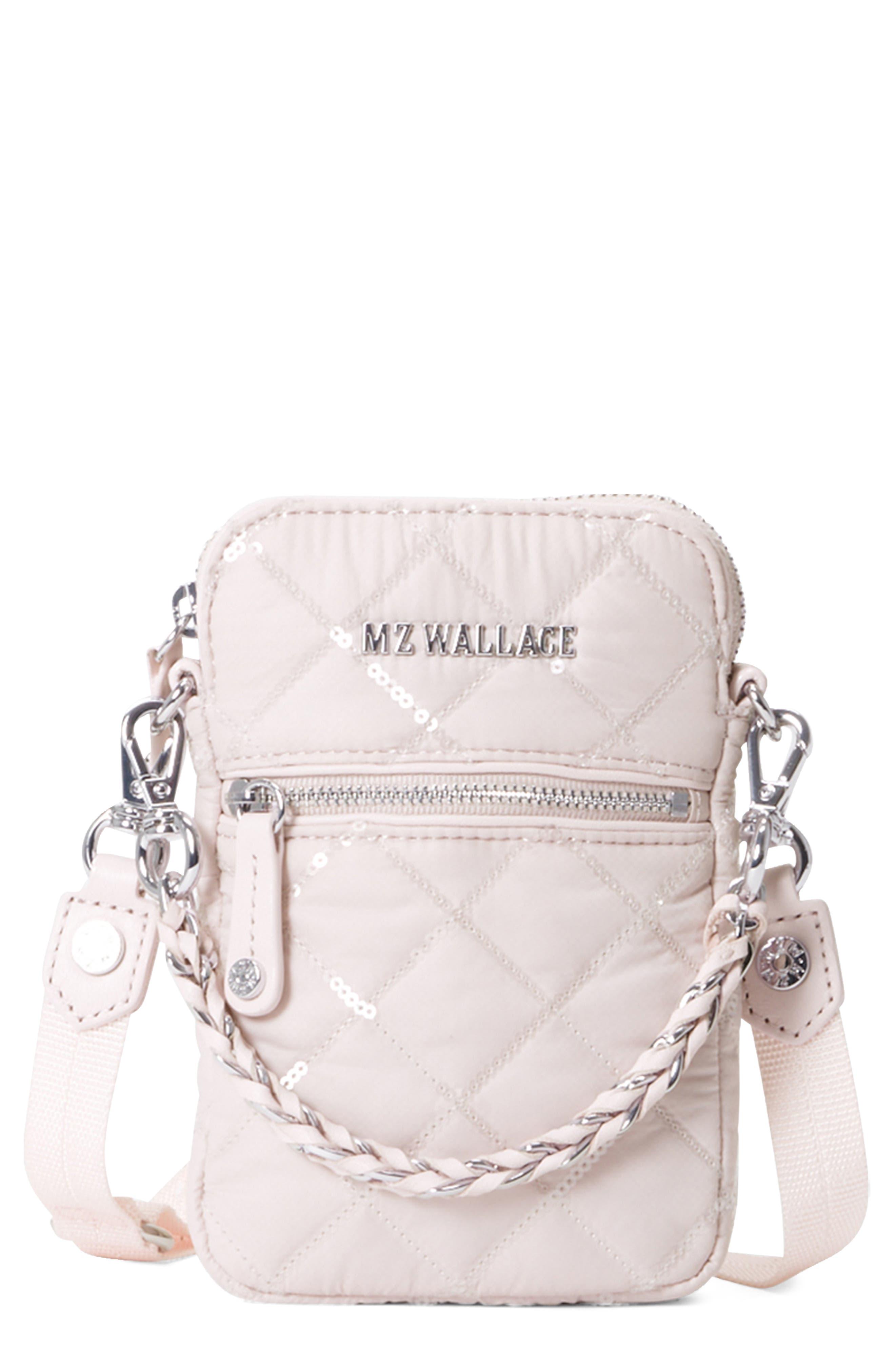 MZ Wallace Micro Crosby Crossbody Bag in Natural | Lyst