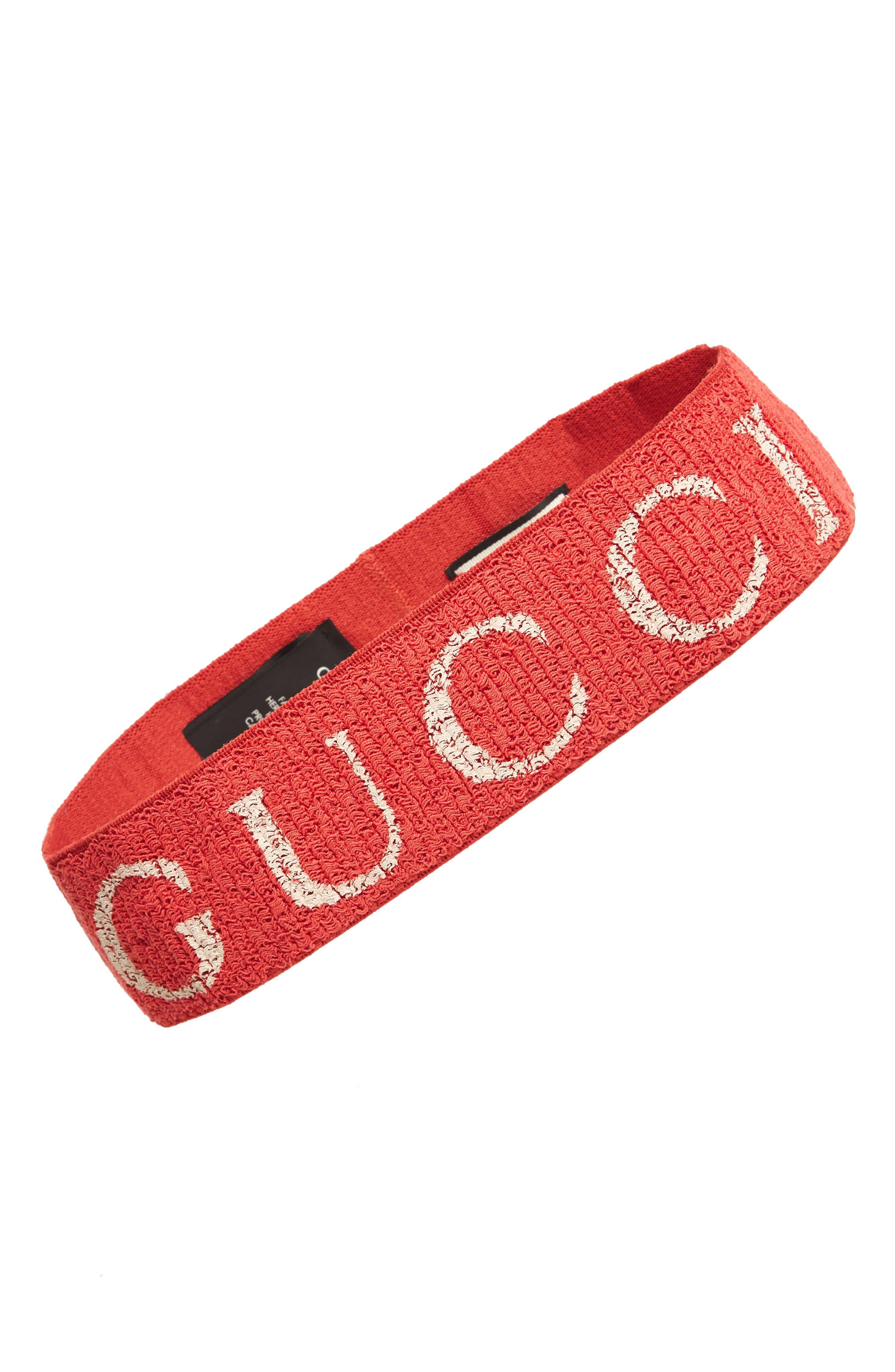 Gucci Teban Logo Headband in Red - Lyst