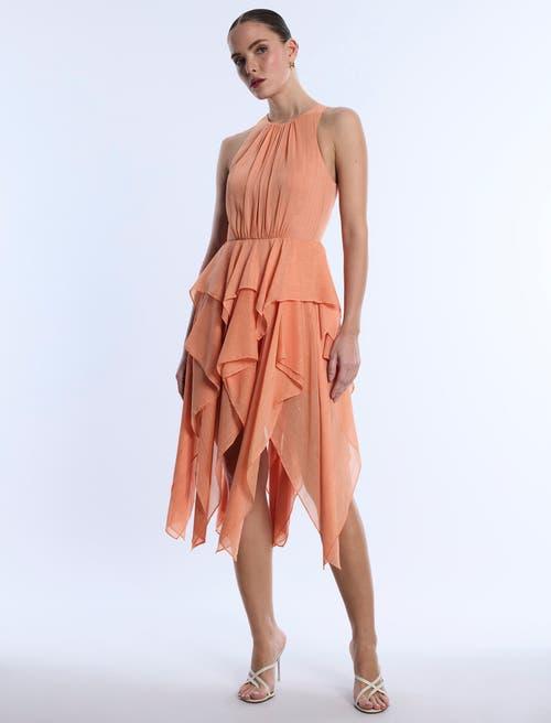 完売間近！【BCBG MAXAZRIA】Gathered Halter Midi Dress Amazon.com: BCBGMAXAZRIA Women's Chain Halter Neck Midi