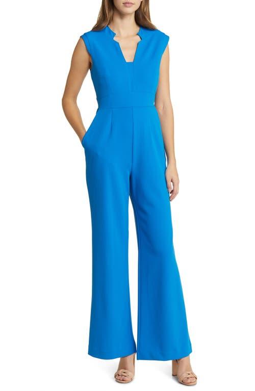 Tahari Cap Sleeve Wide Leg Jumpsuit in Blue Lyst