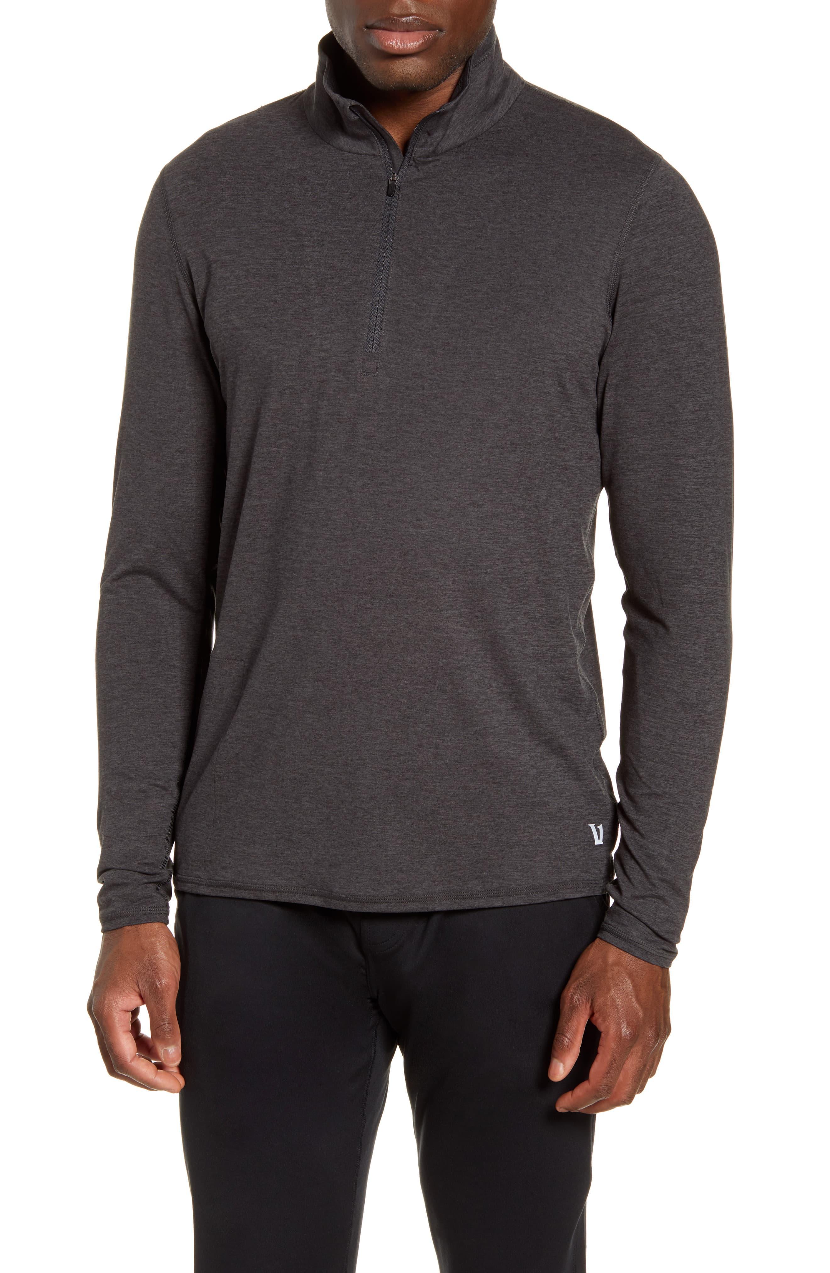 Vuori Ease Performance Half-zip Pullover in Charcoal Heather (Gray) for ...