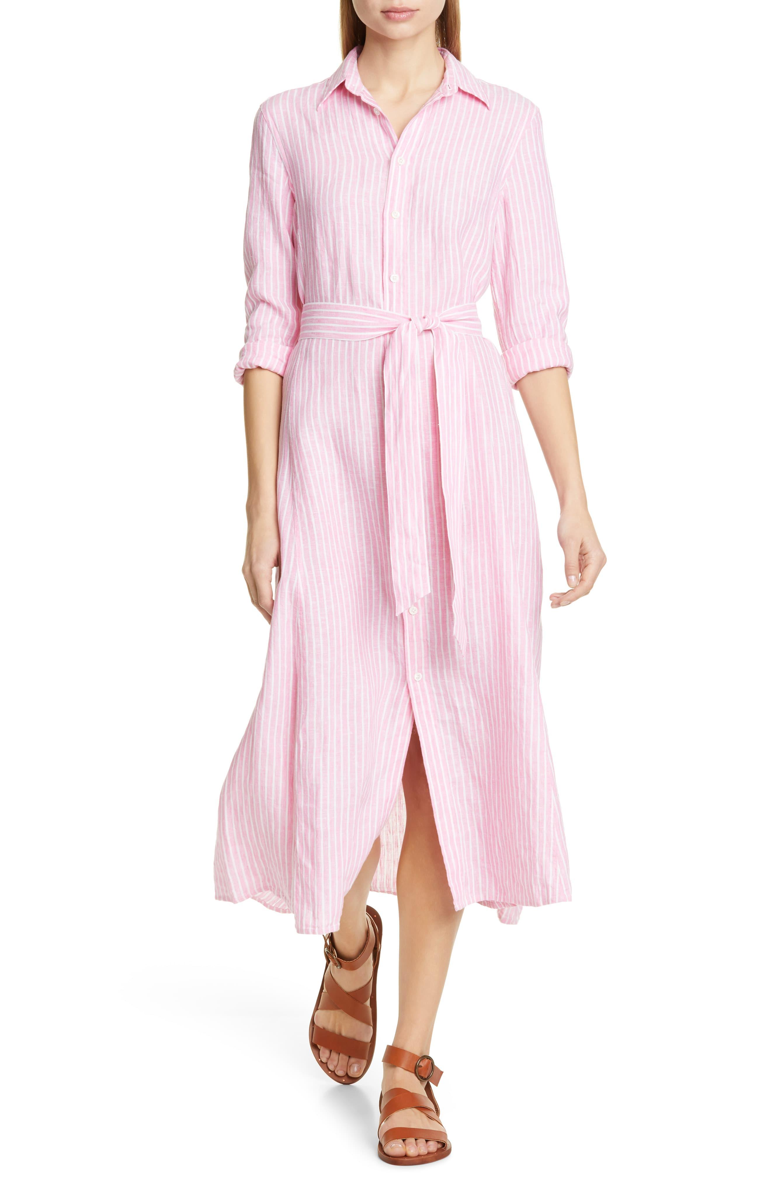 ralph lauren pink shirt dress