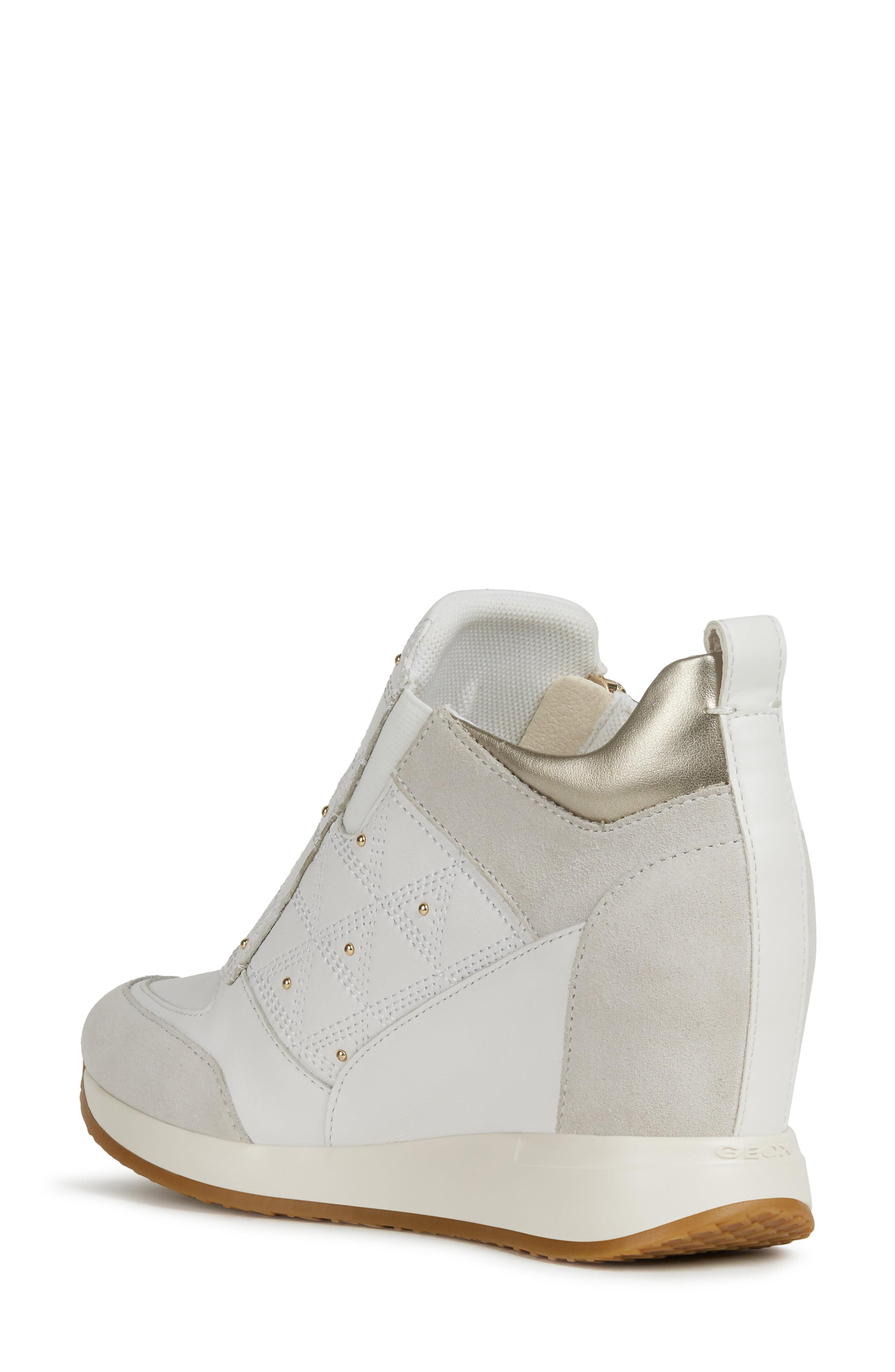 Geox Nydame Wedge Sneaker in White - Lyst