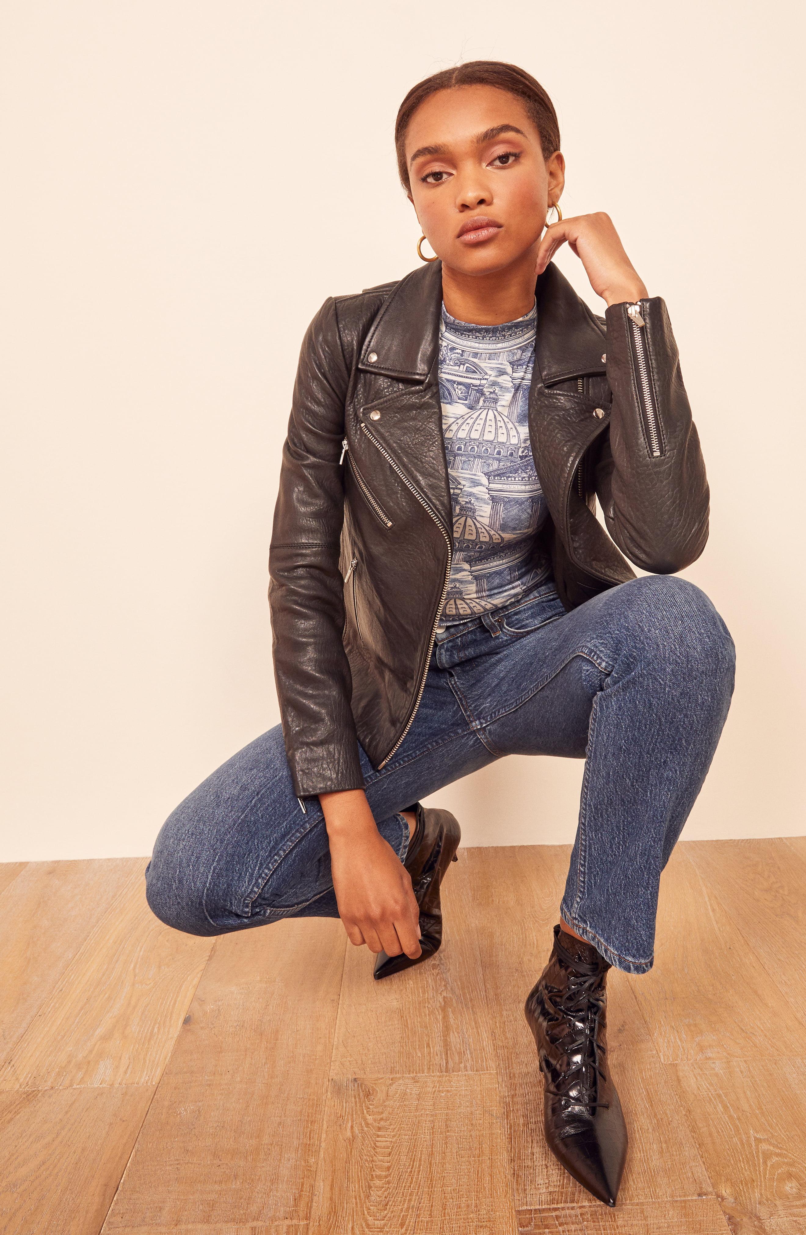 veda reformation leather jacket