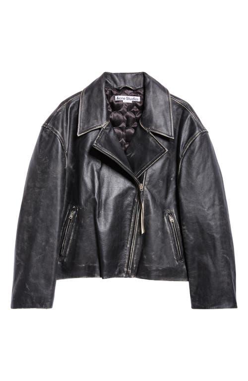 Acne studios leather moto jacket sale