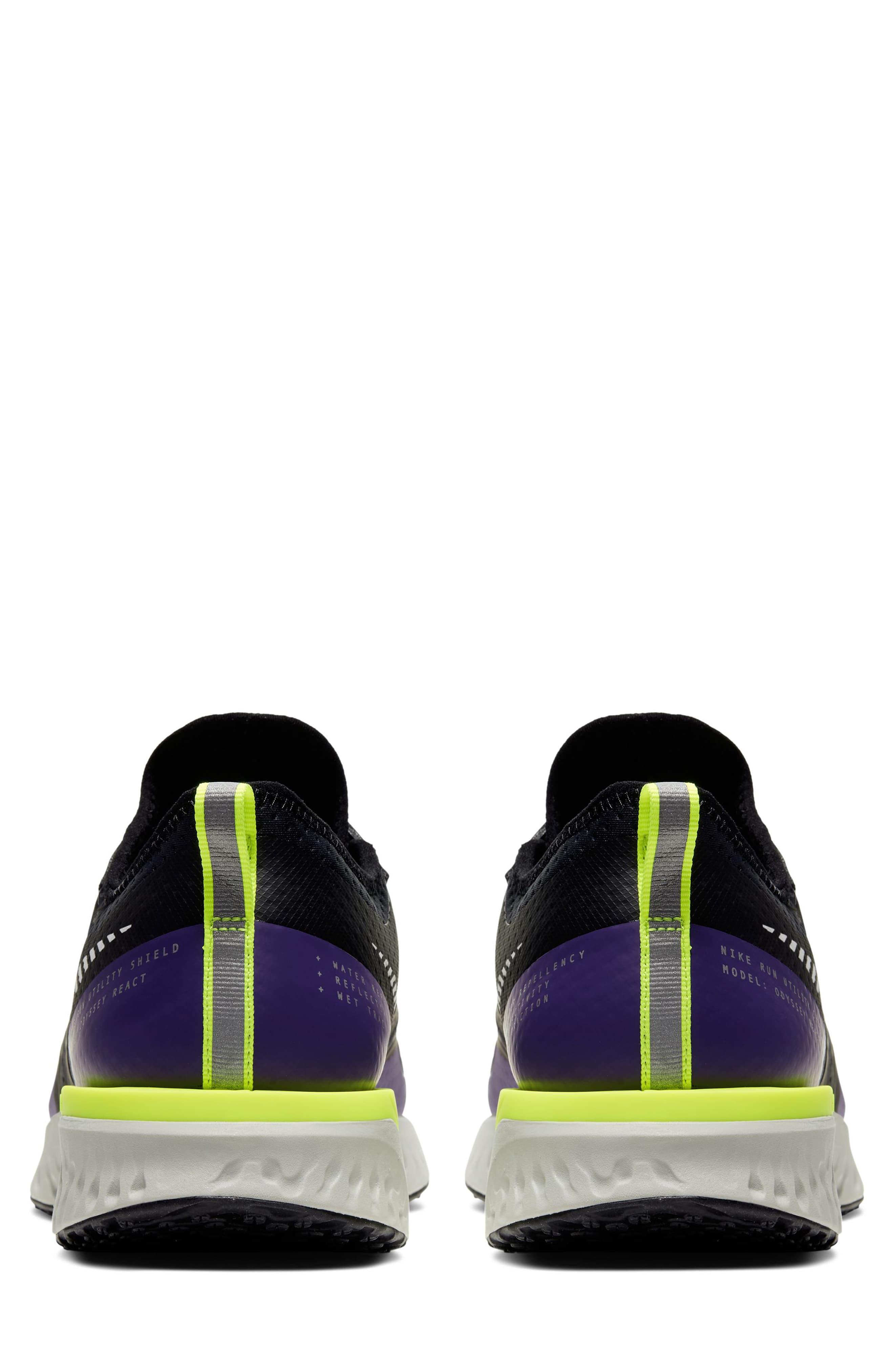 odyssey react shield water repellent running shoe