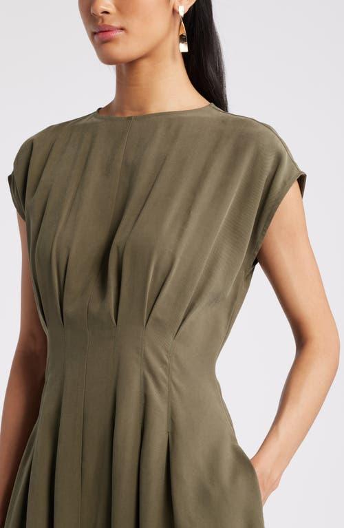 Nordstrom Pleated A-Line Dress in Green | Lyst