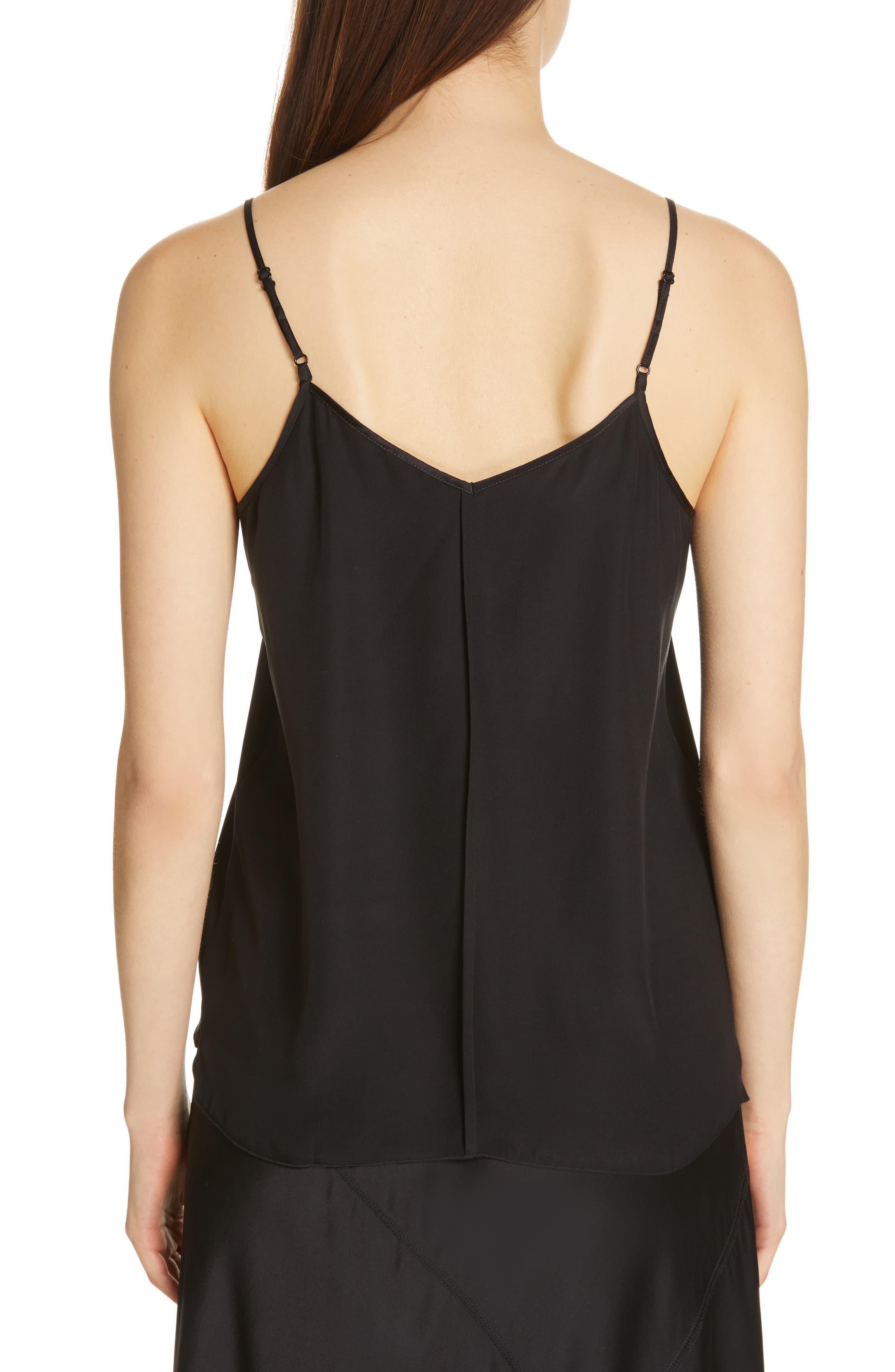 ATM Silk Charmeuse Camisole in Black - Lyst