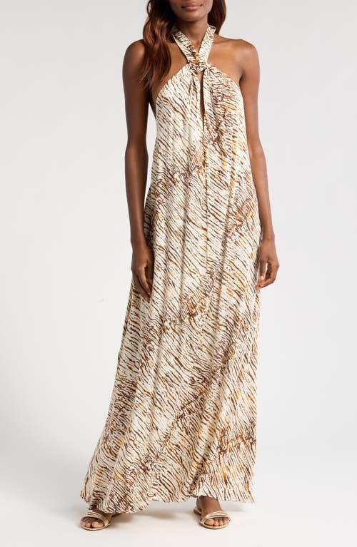 fitted lace wedding dress ELAN Women's Twist Halter Maxi Dress (Teal Cartagena Print, Large) at  Amazon Women's Clothing store main image 1