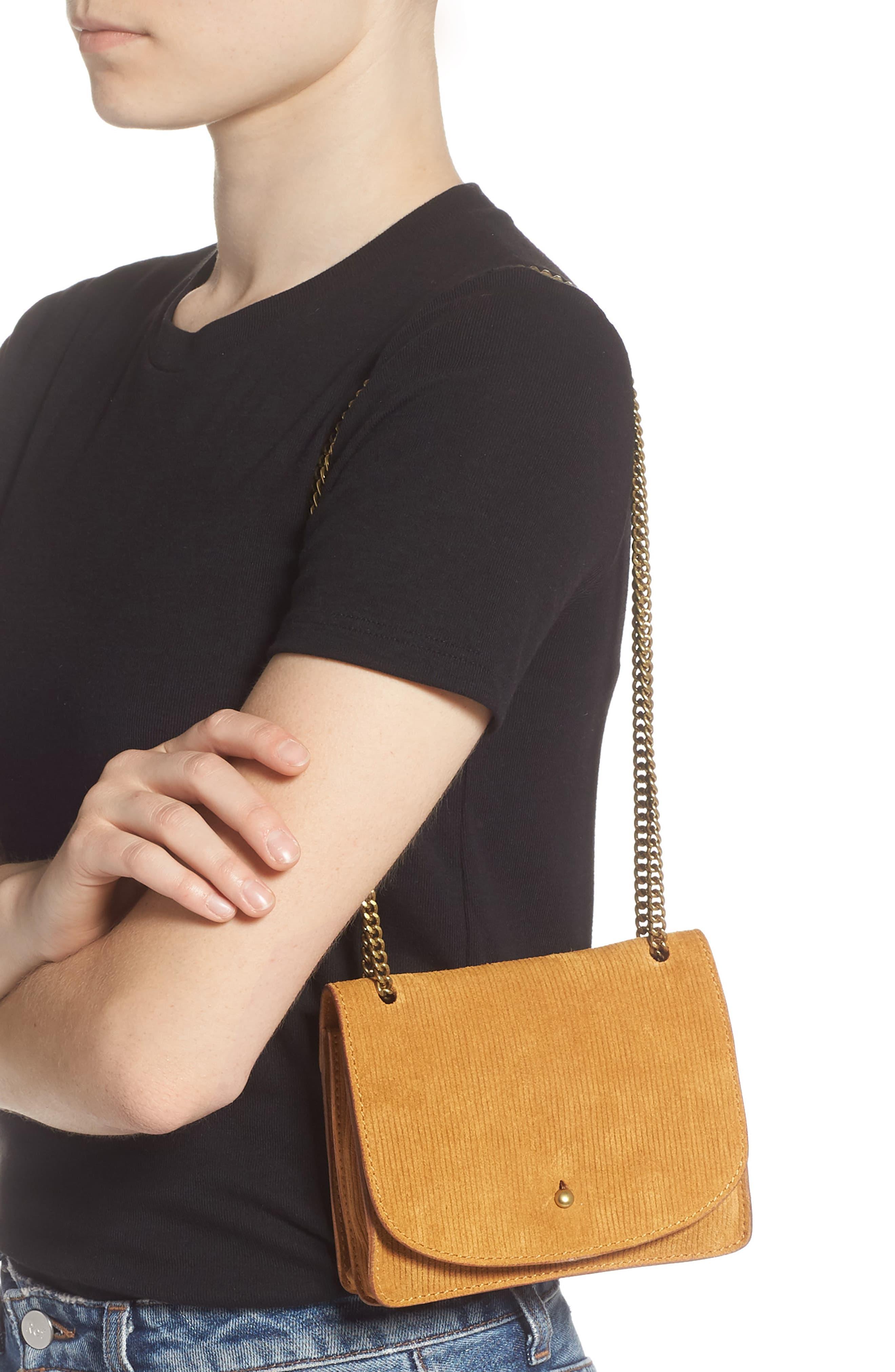 madewell chain leather crossbody bag