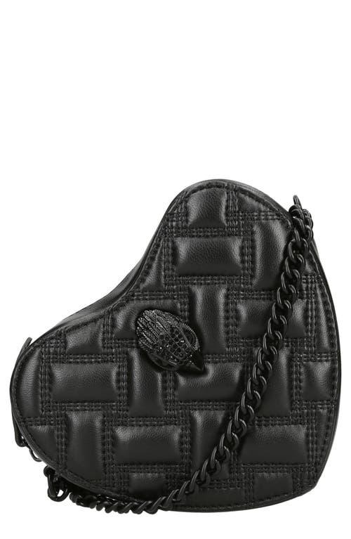 Kurt Geiger Kensington Drench Quilted Leather Heart Crossbody Bag