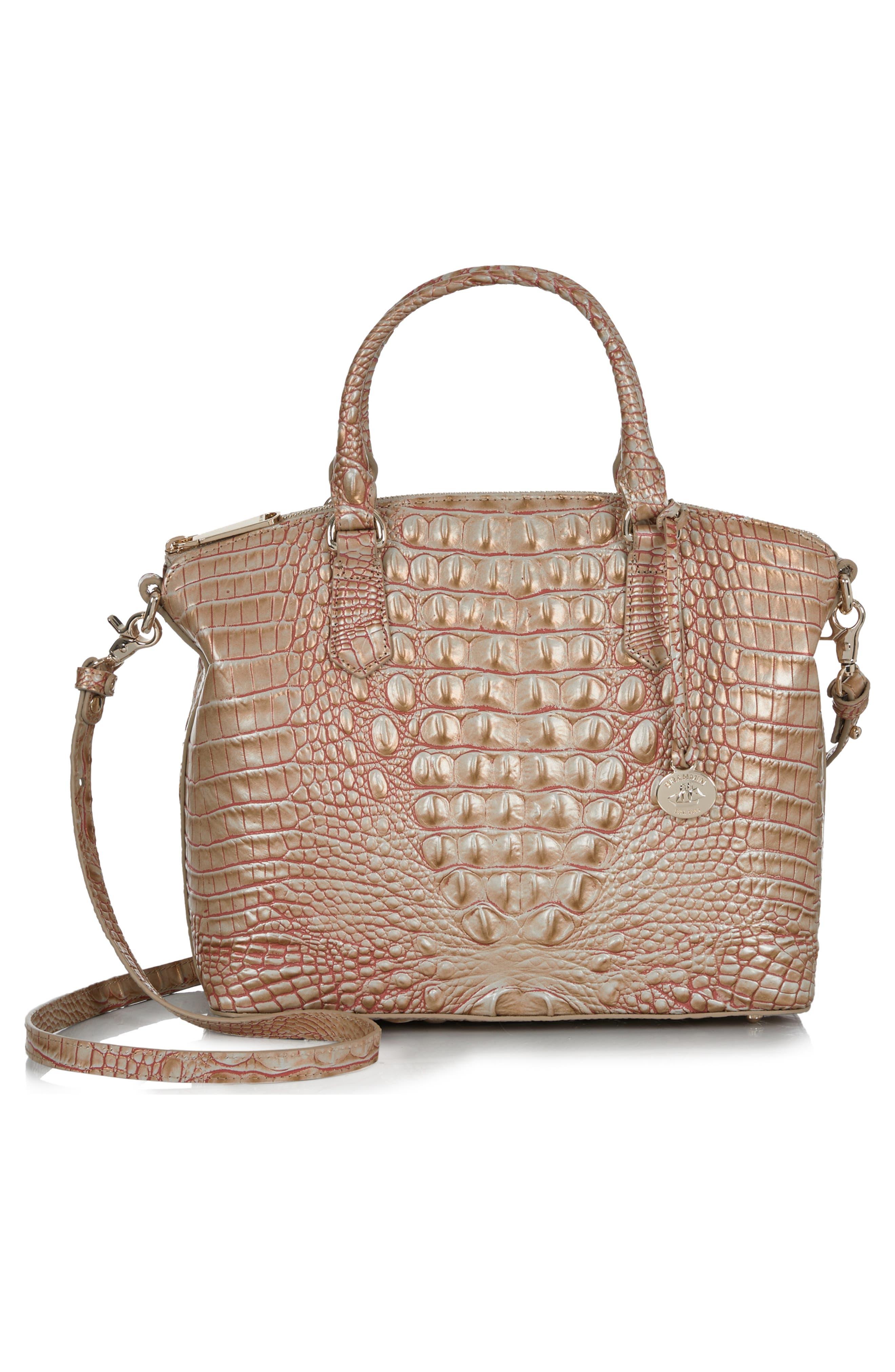 Brahmin Duxbury Abalone Medium Embossed Leather Satchel - Macy's