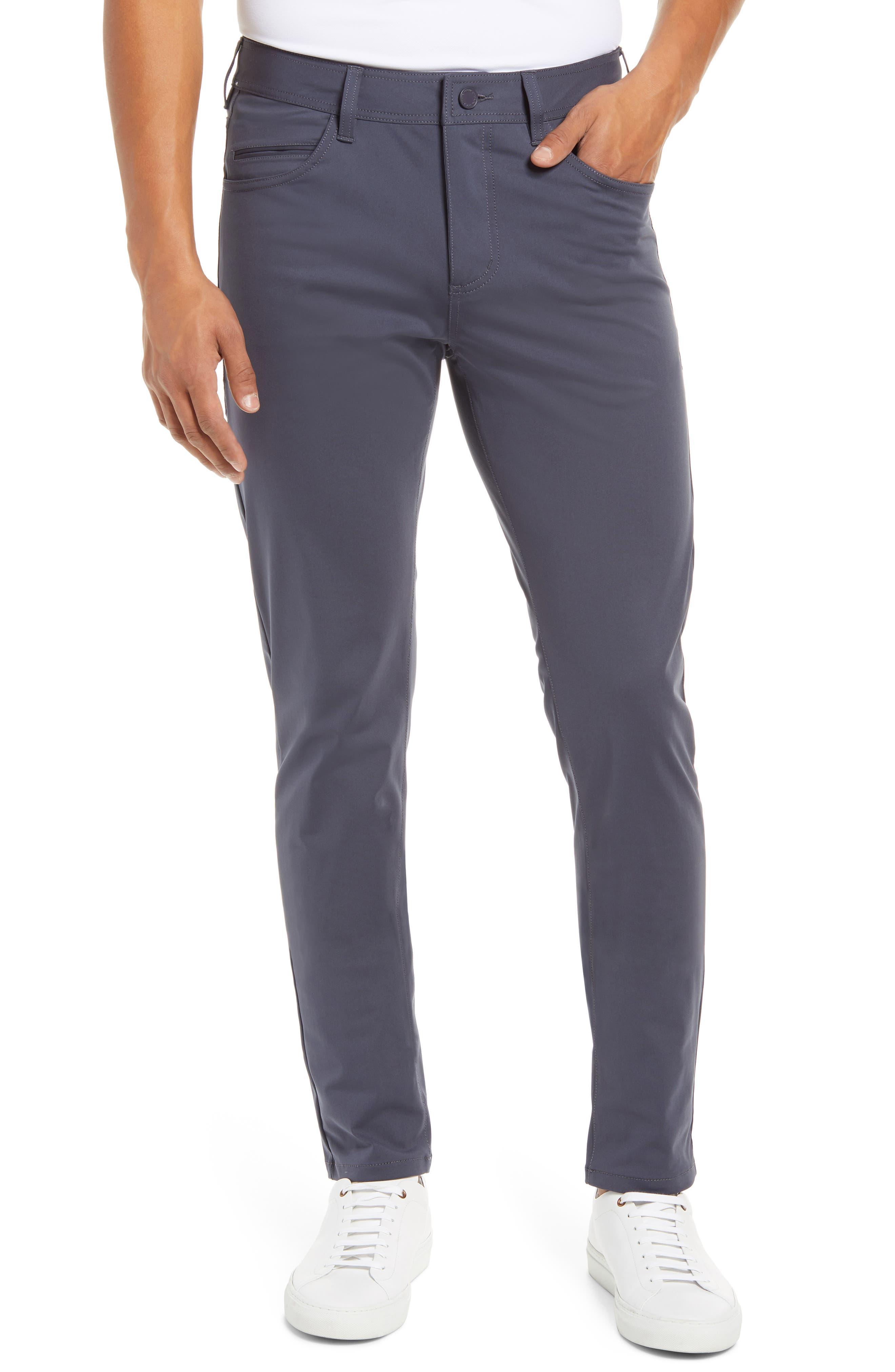 Rhone Commuter Slim Fit Five Pocket Pants in Iron (Blue) for Men | Lyst