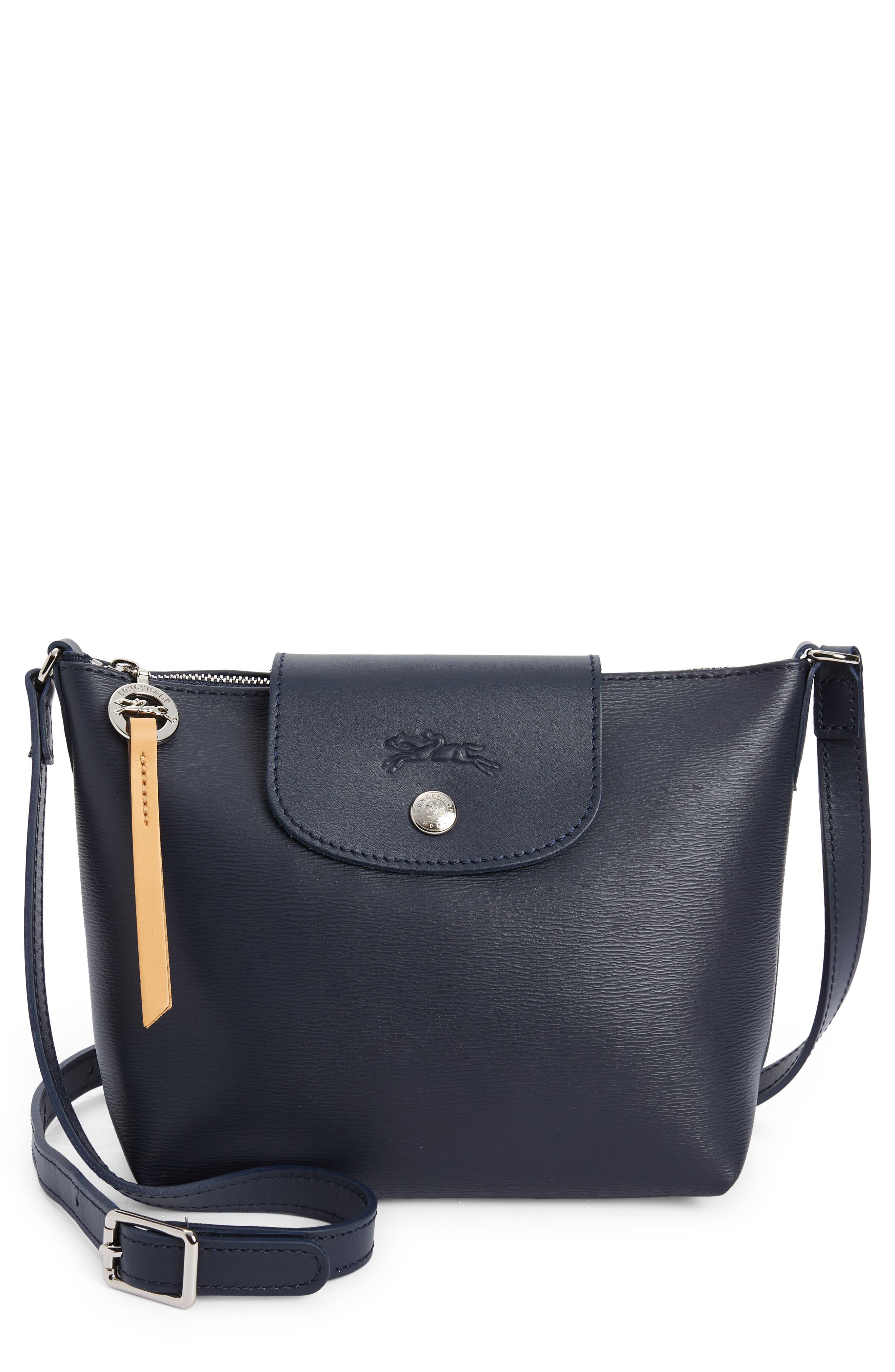 longchamp-le-pliage-city-coated-canvas-crossbody-bag-in-blue-lyst