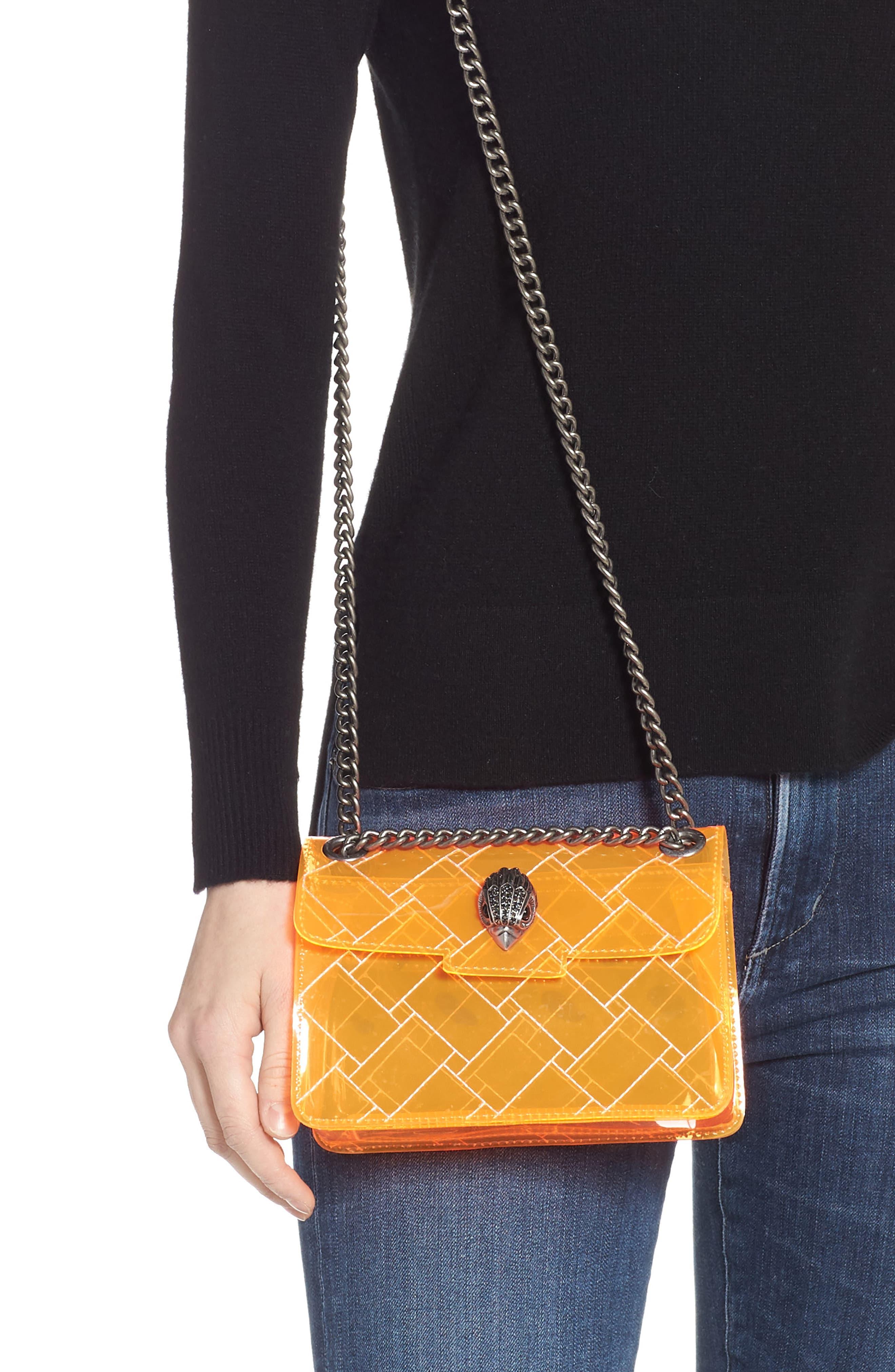 Kurt Geiger Mini Kensington Transparent Shoulder Bag in Orange Lyst