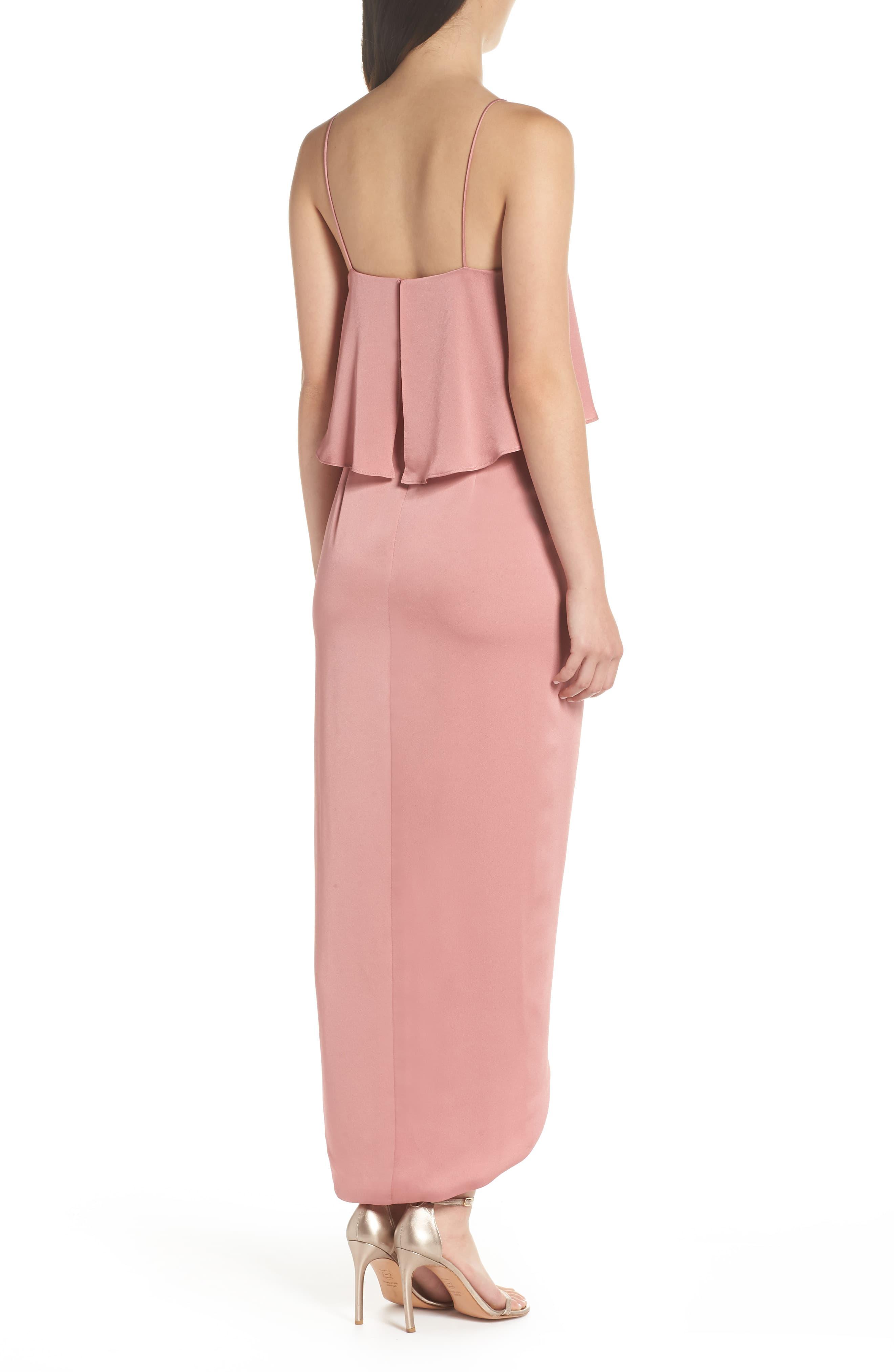 luxe frill tulip hem maxi dress