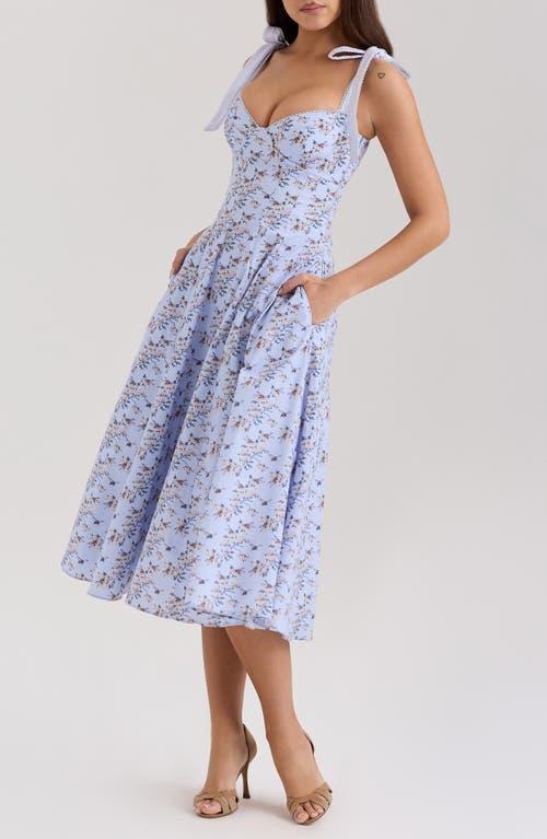 house of cb blue dress 'Marcella' – HONEY HIRE BOUTIQUE Charlotte has a blue print thats even more beautiful close up with a flattering sweetheart neckline. Shop Blue HOUSE OF CB
