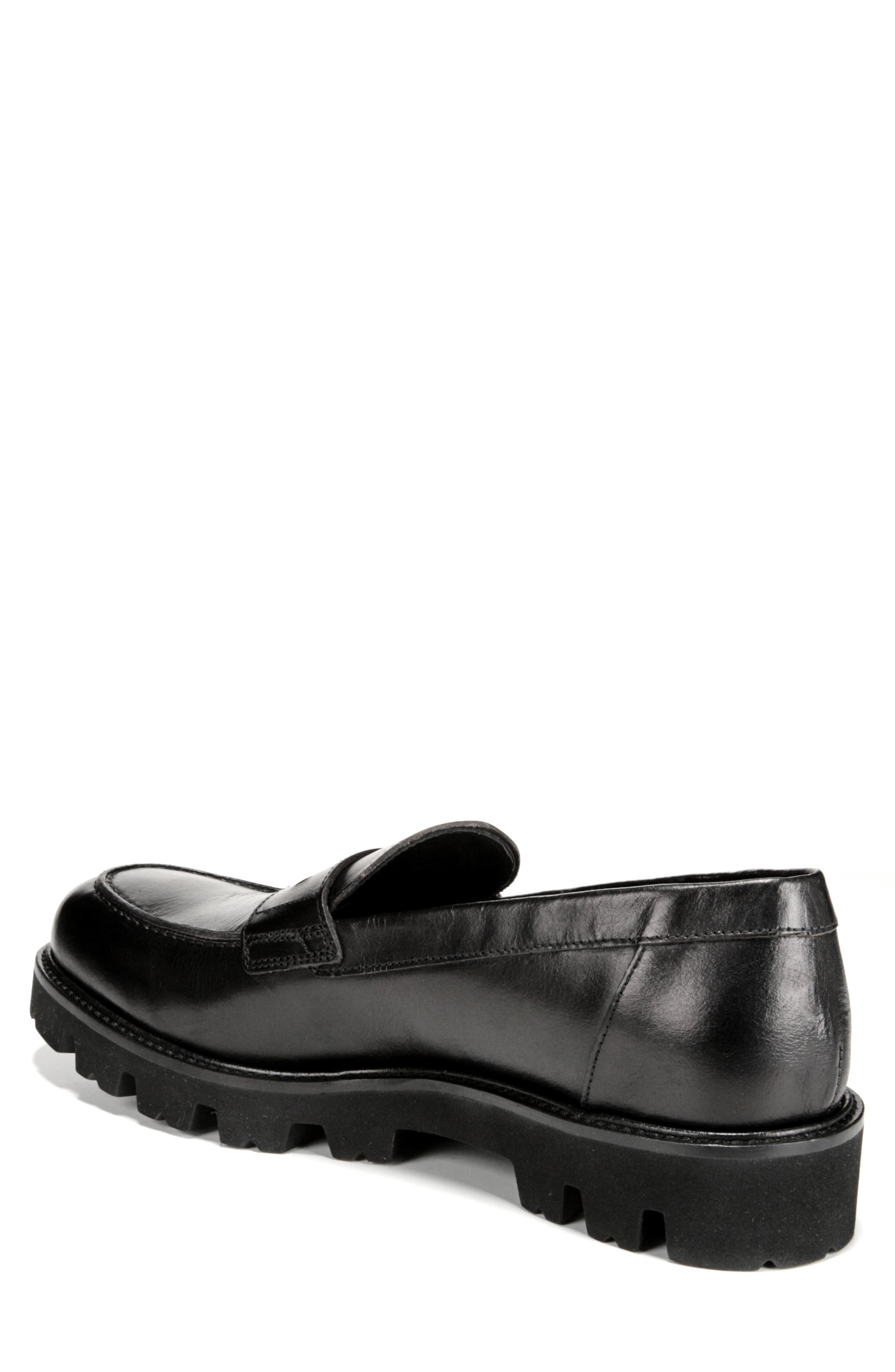 Vince Comrade Leather Loafers in Black 