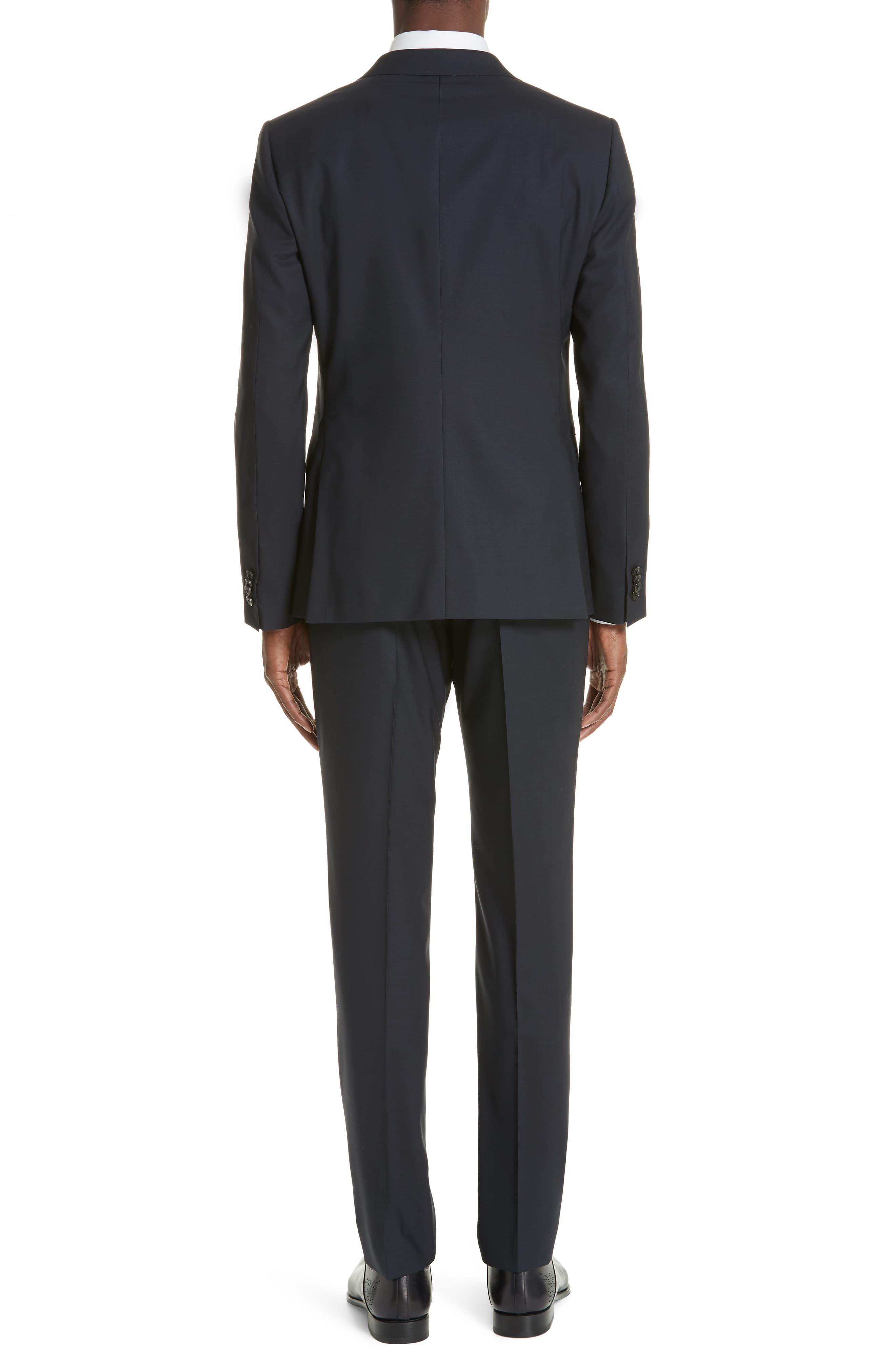 Z Zegna Trim Fit Solid Wool Travel Suit in Navy (Blue) for Men - Lyst