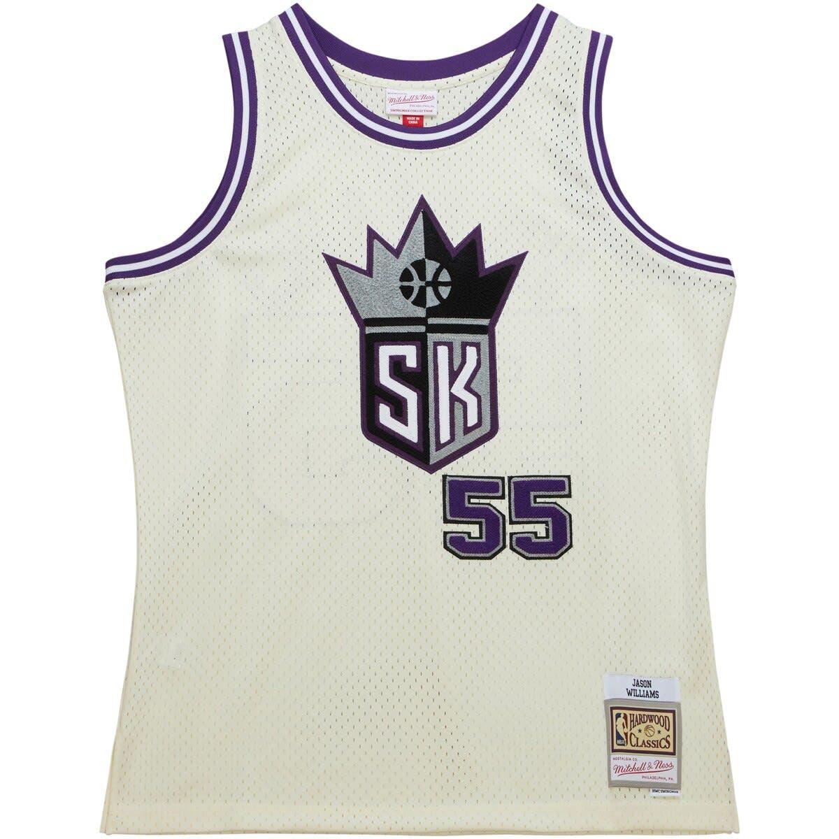 Mitchell & Ness Jason Williams Sacramento Kings Purple/Black 2000/01  Hardwood Classics Fadeaway Swingman Player Jersey
