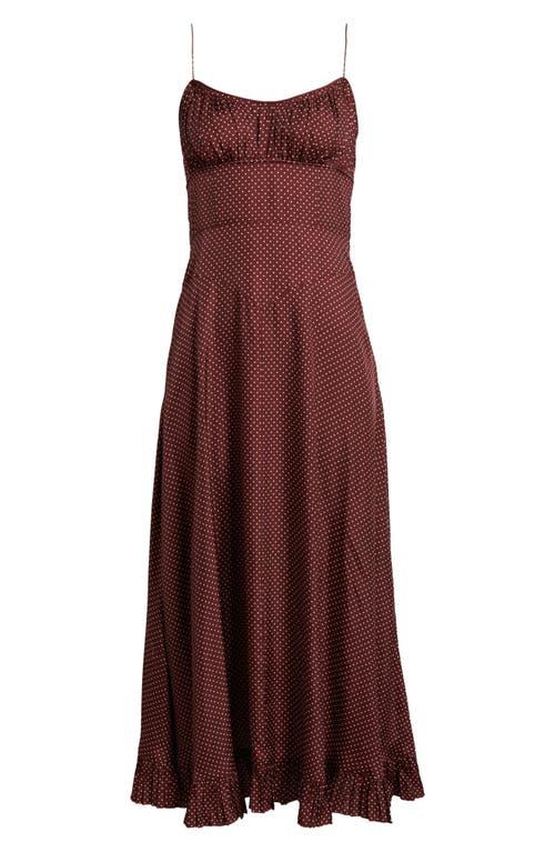 doen red silk dress Doen Silk Ruffled Alcida Mini Dress in Red