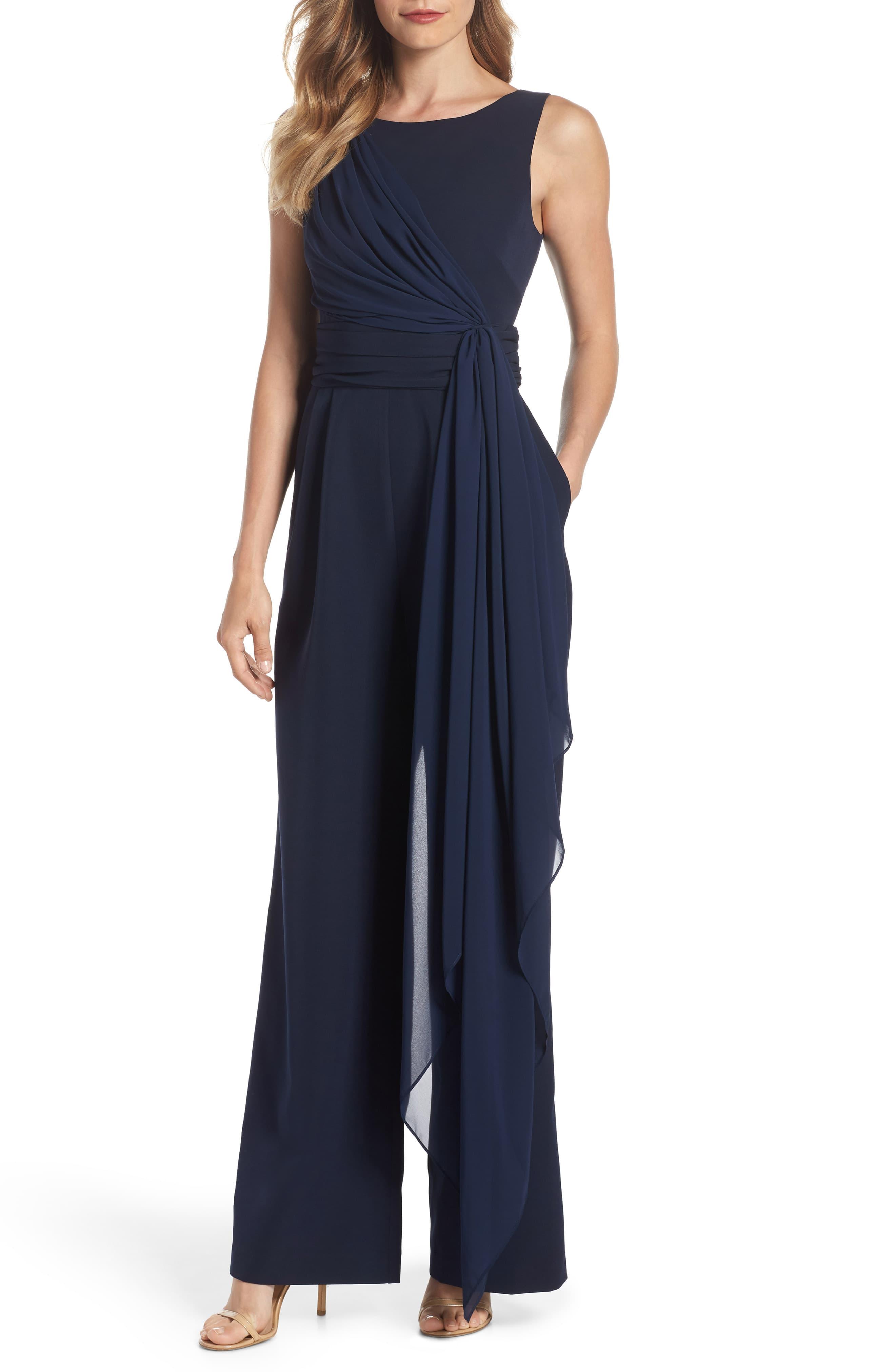 cascading tie jumpsuit