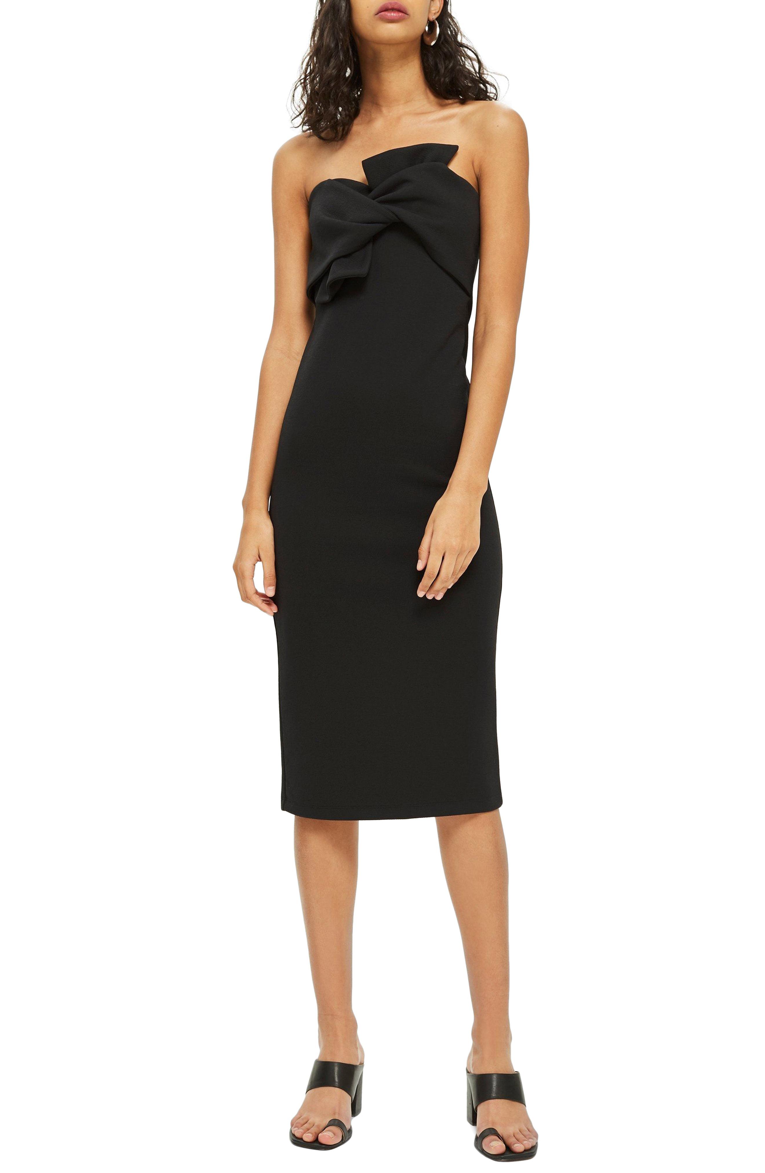 topshop bow twist midi dress