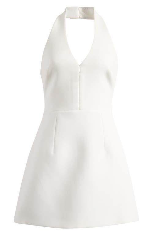 EVER NEW Ricki Fit & Flare Halter Dress in White | Lyst
