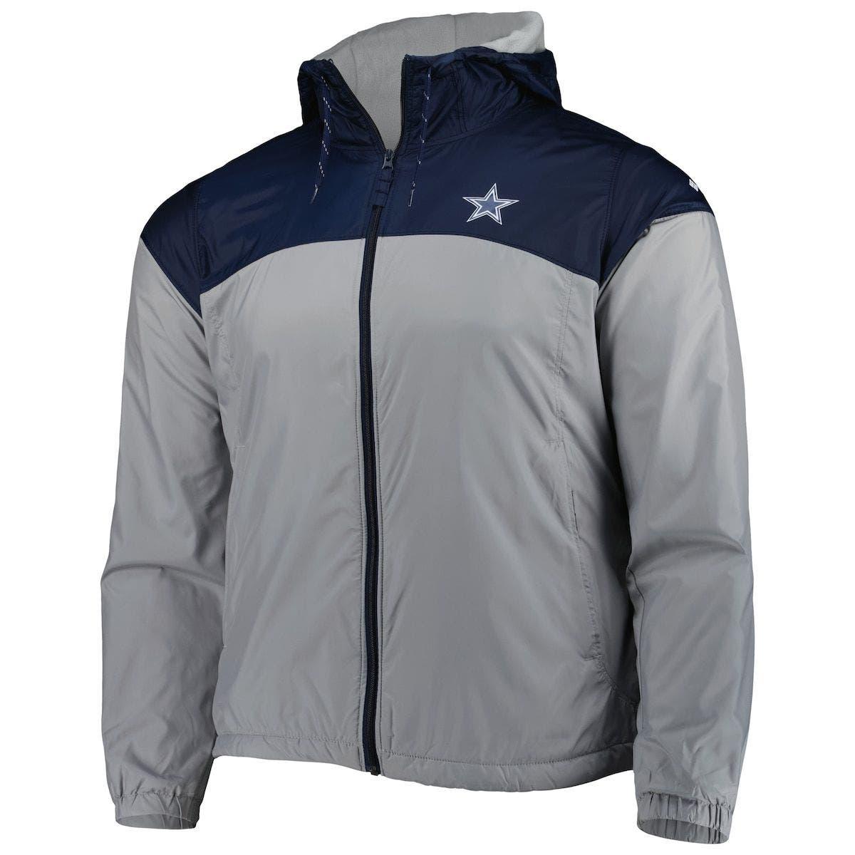 Columbia Silver/navy Dallas Cowboys Flash Forward Ii Full-zip Windbreaker  Jacket in Gray for Men | Lyst