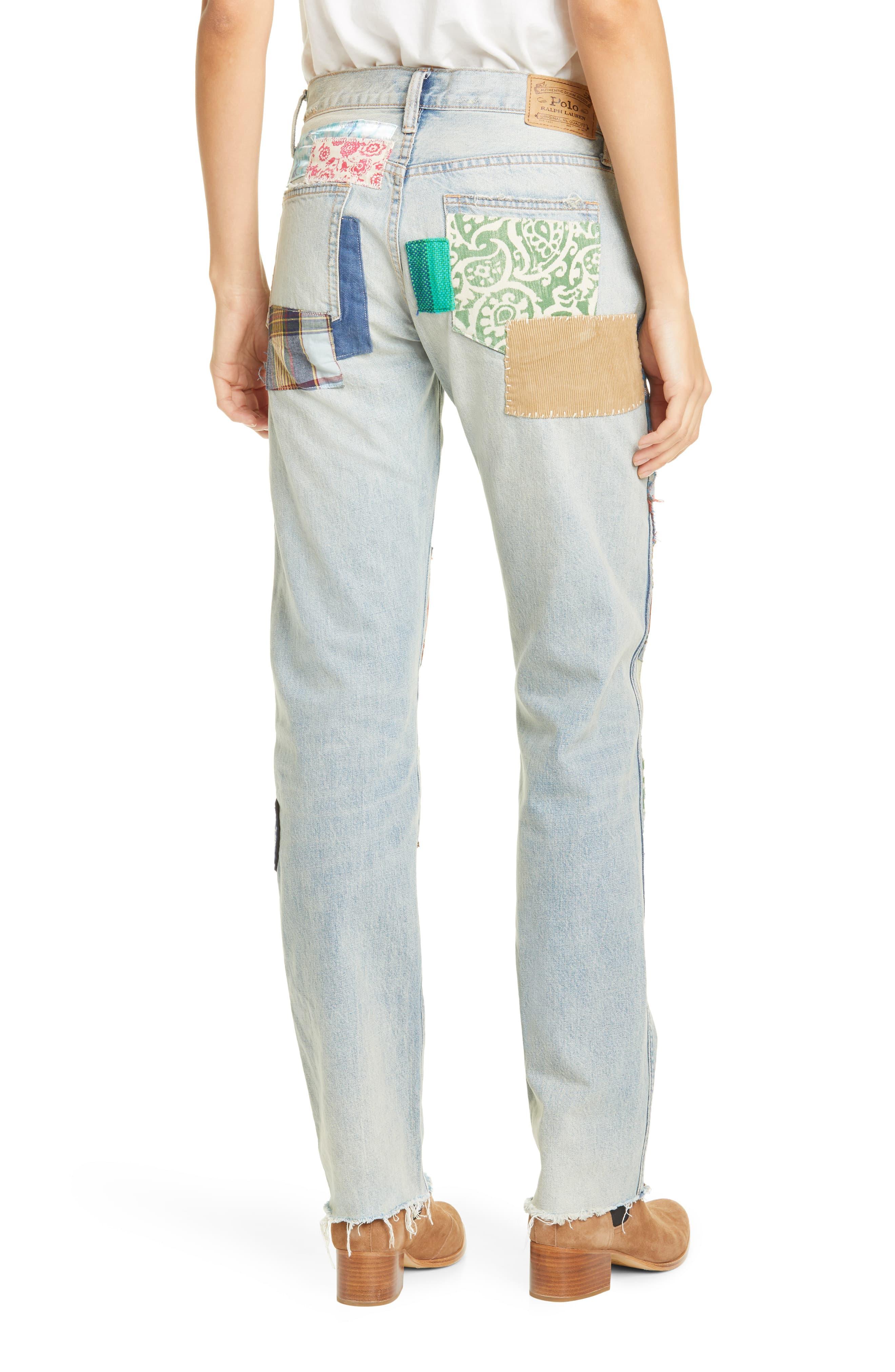 Polo Ralph Lauren Denim Avery Patchwork Nonstretch Boyfriend Jeans in Blue  - Lyst