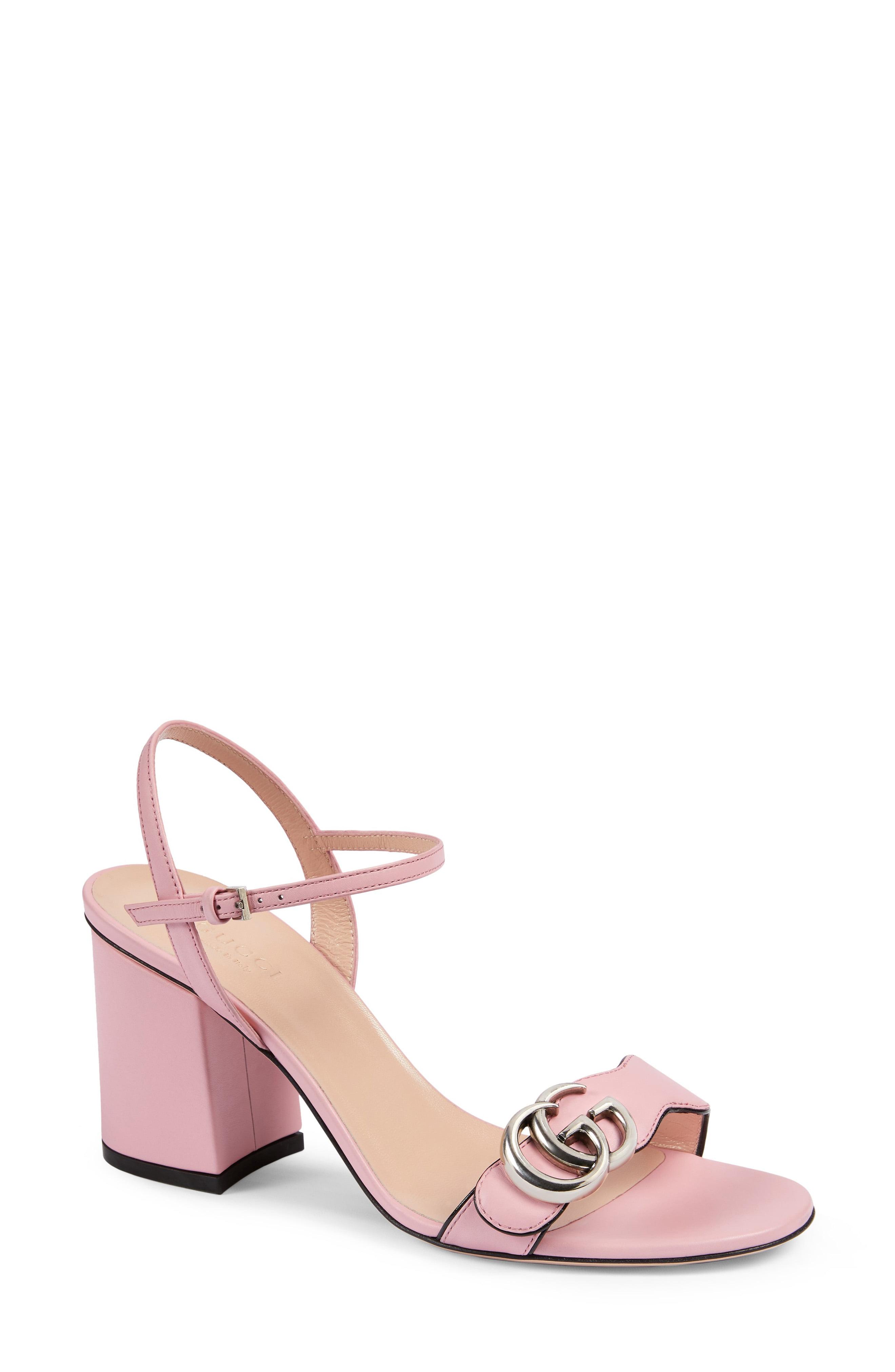 Gucci Gg Quarter Strap Sandal in Pink - Lyst