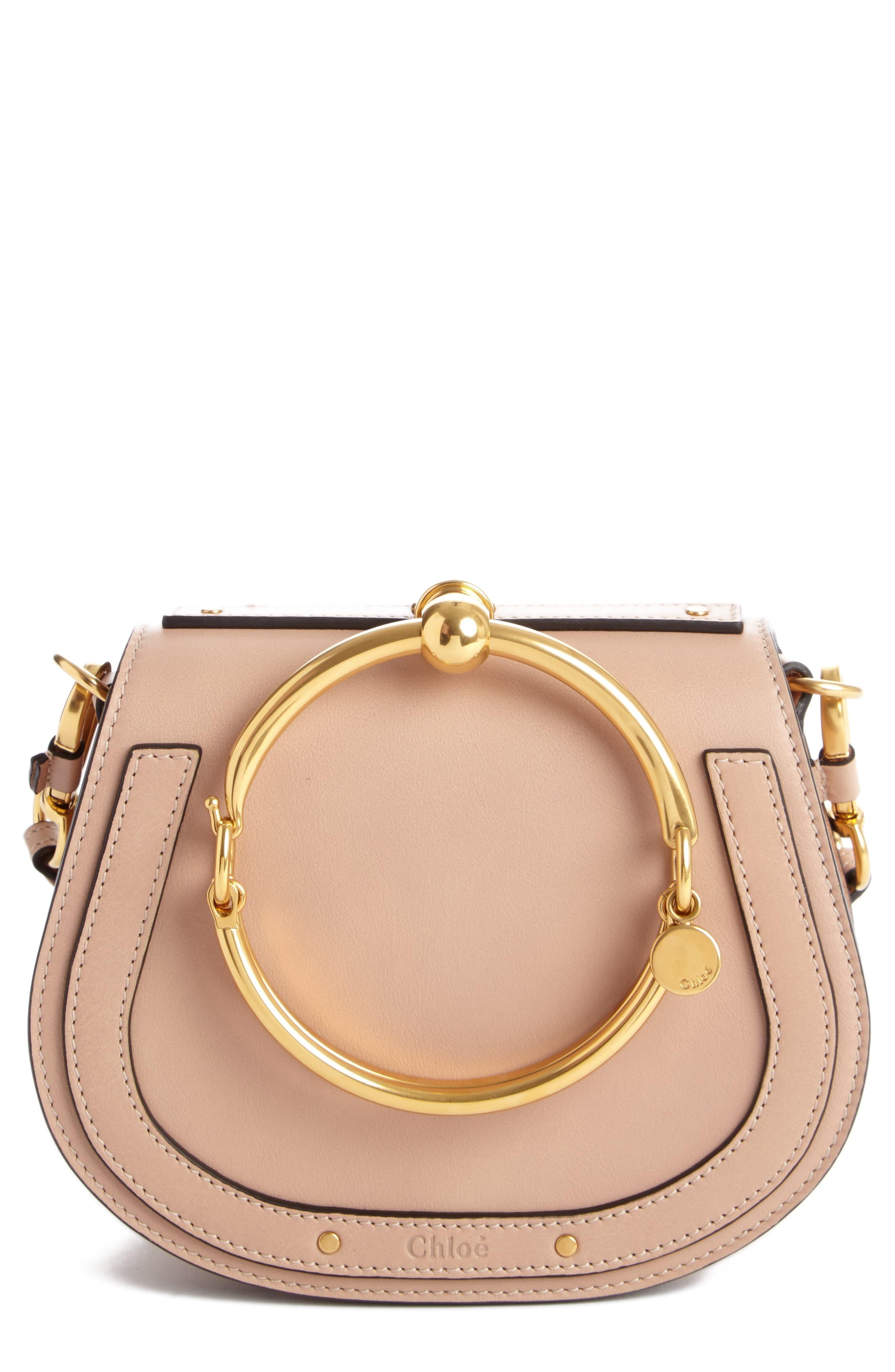 Chloé Small Nile Bracelet Leather Crossbody Bag in Beige (Natural) Lyst