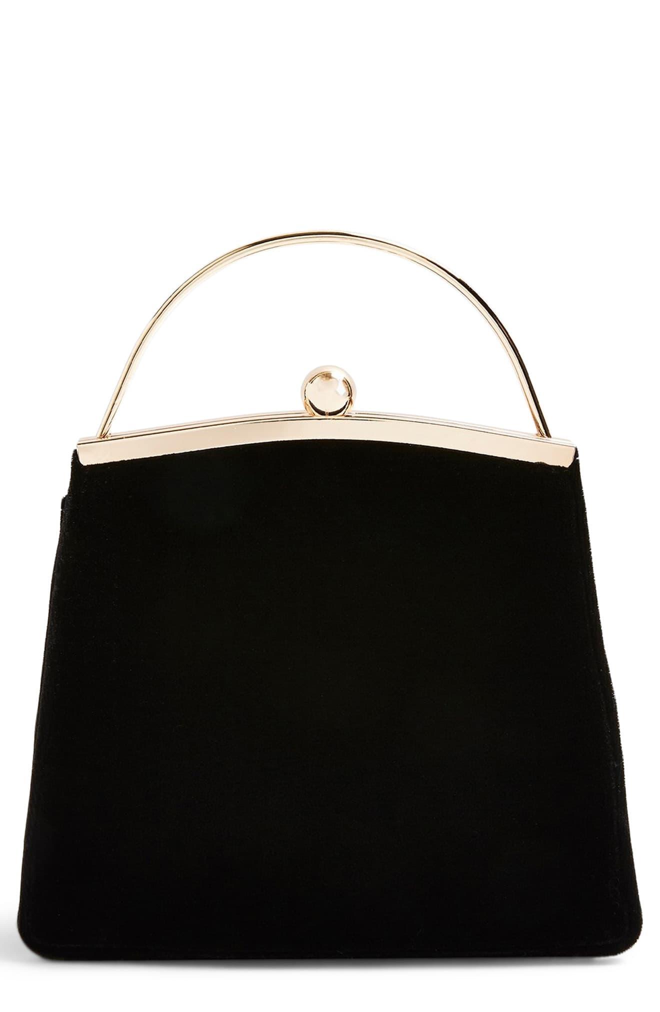 topshop velvet bag