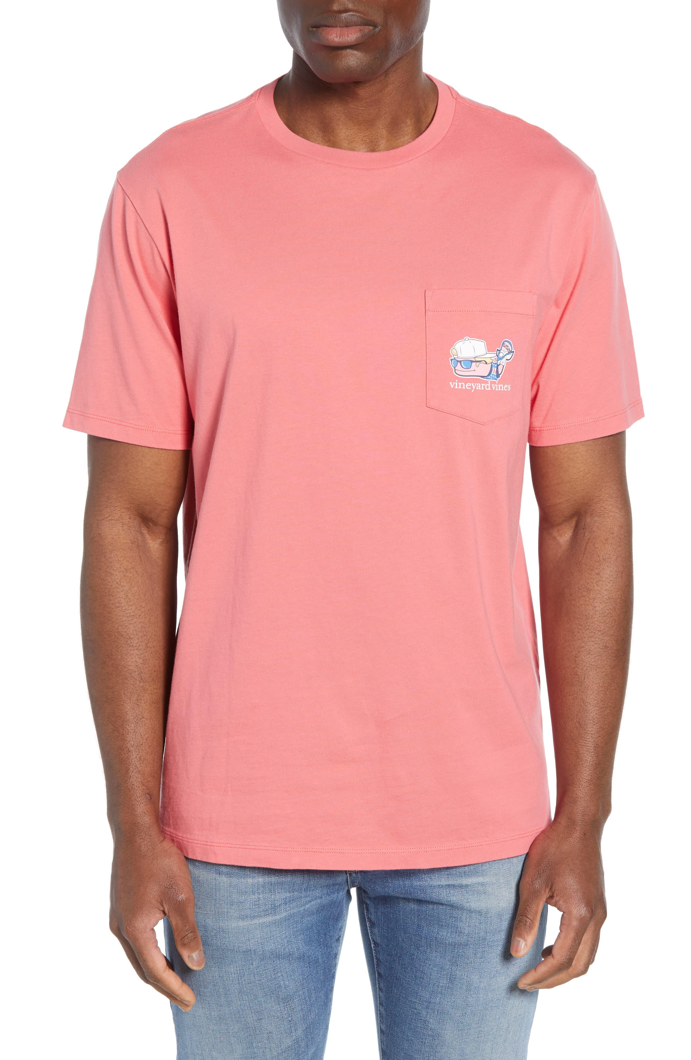 Vineyard Vines Cotton Lacrosse Whale Pocket T-shirt in Pink for Men - Lyst