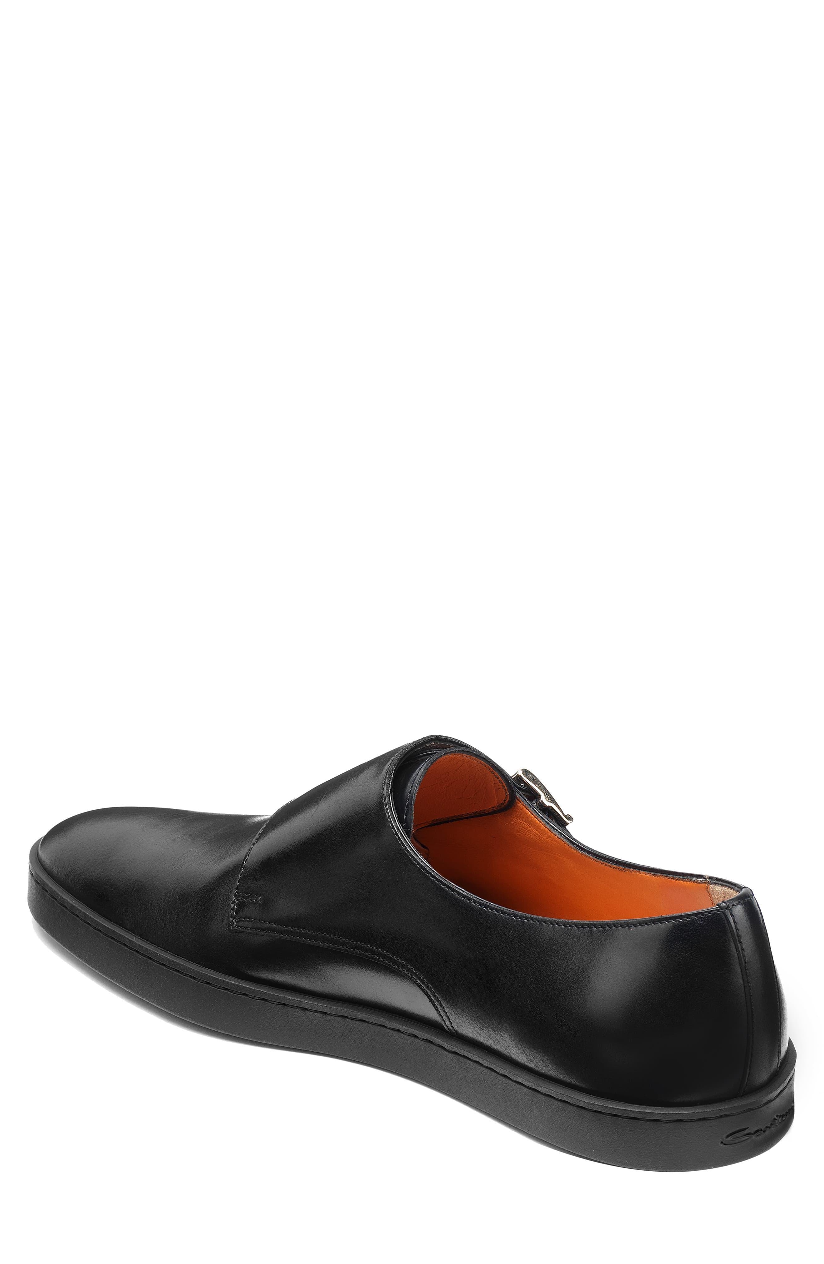 mens black double monk strap shoes