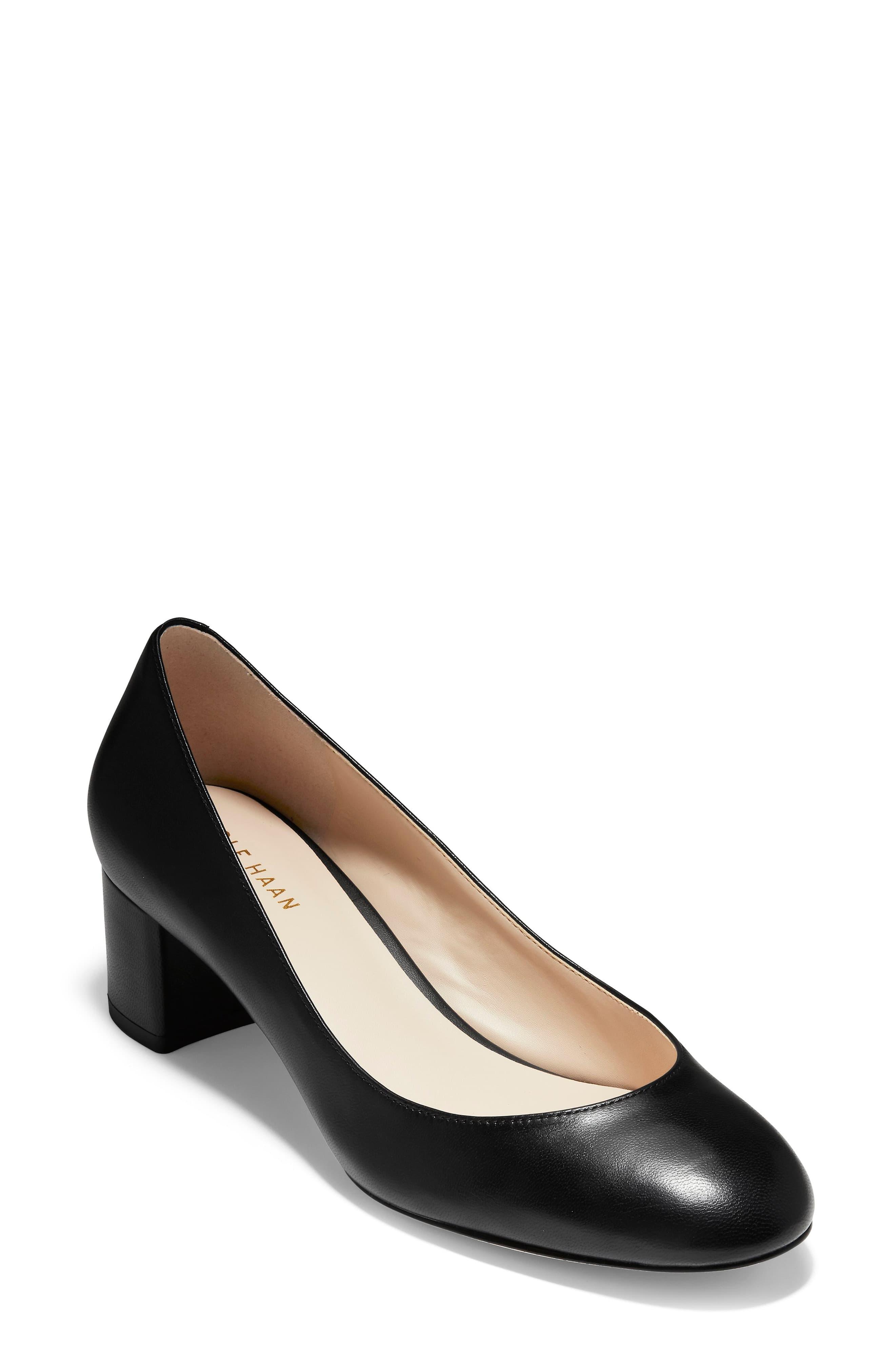 cole haan stacked heel