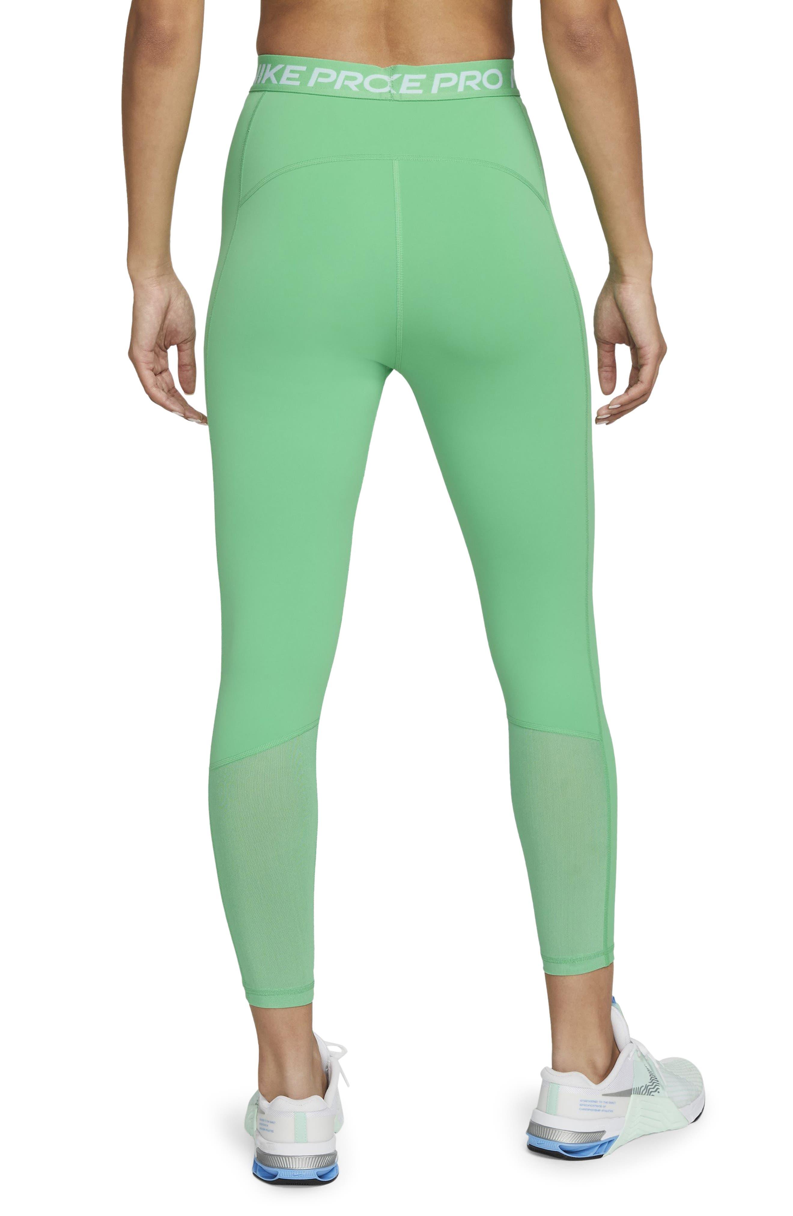Nike Pro 365 High Waist 7/8 leggings in Green | Lyst