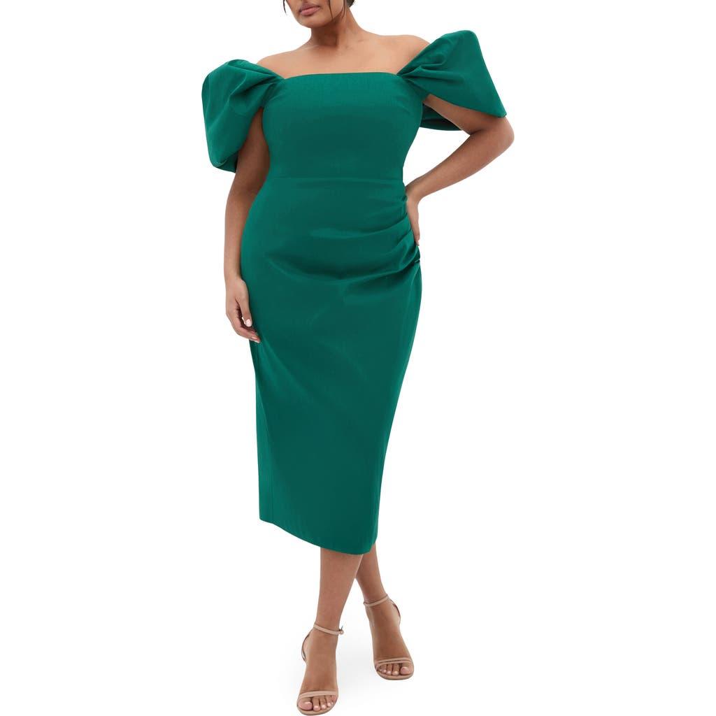 city chic emerald green dress Velvi - Size 4, Yvette Corset Gown - Emerald - Final Sale main image 1