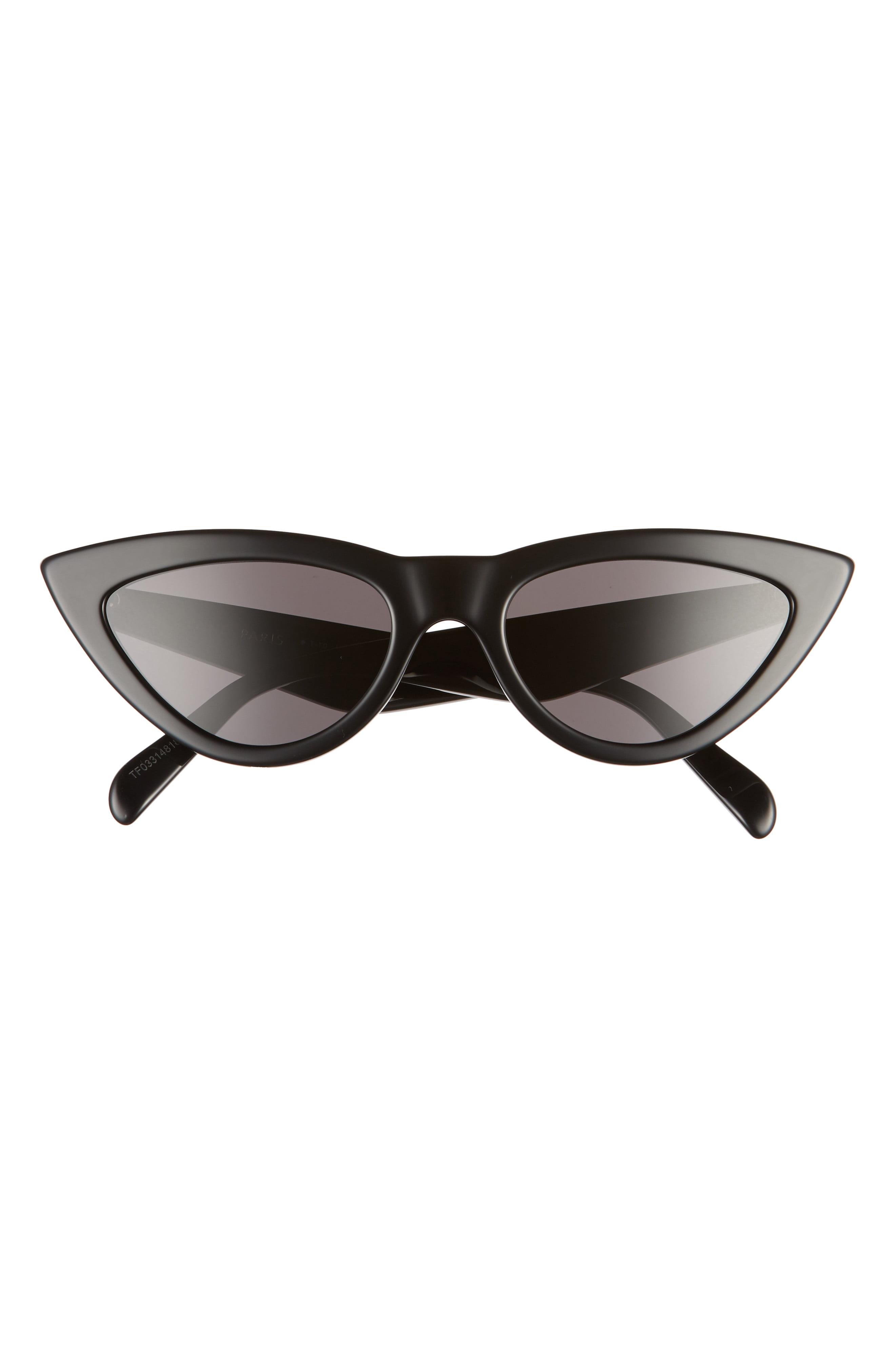Celine 56mm Cat Eye Sunglasses in Black/ Smoke (Black) Lyst